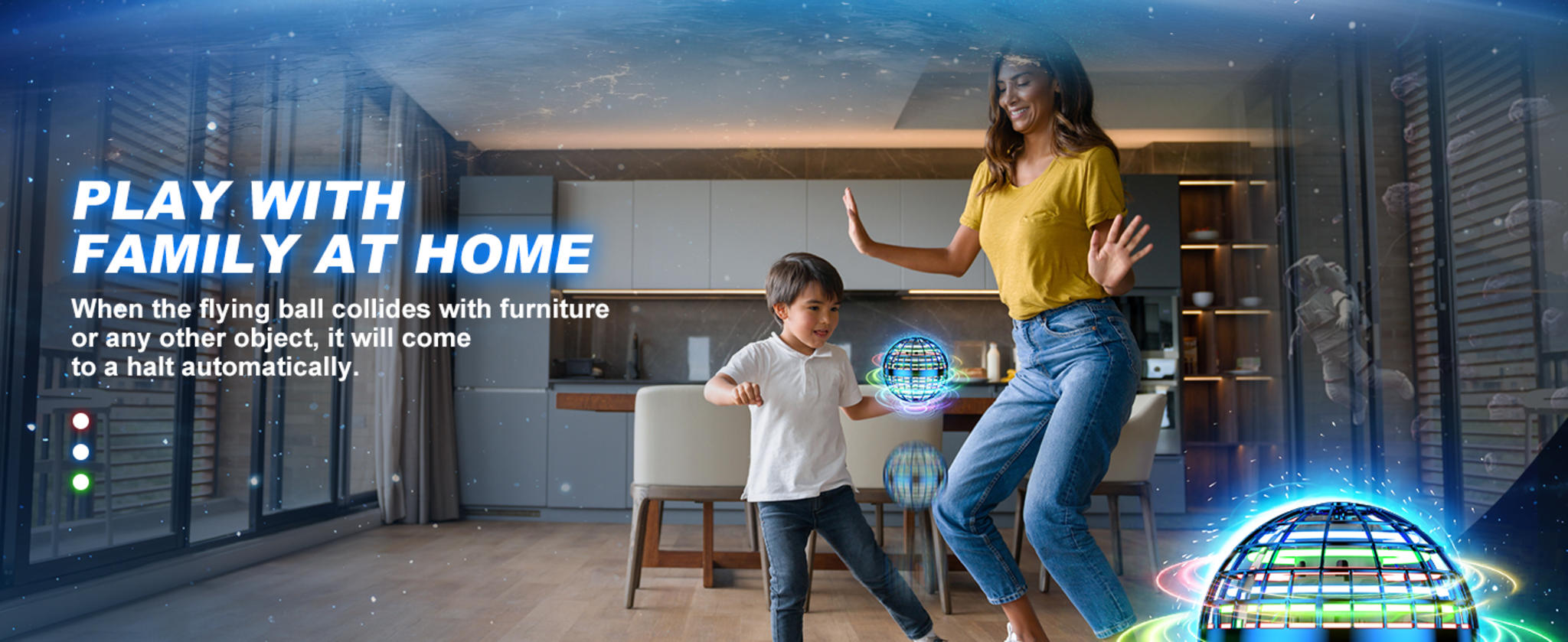 AI Flying Orb Ball Toy with LED Lights, 4 Flight Modes for Ages 6+ image 11