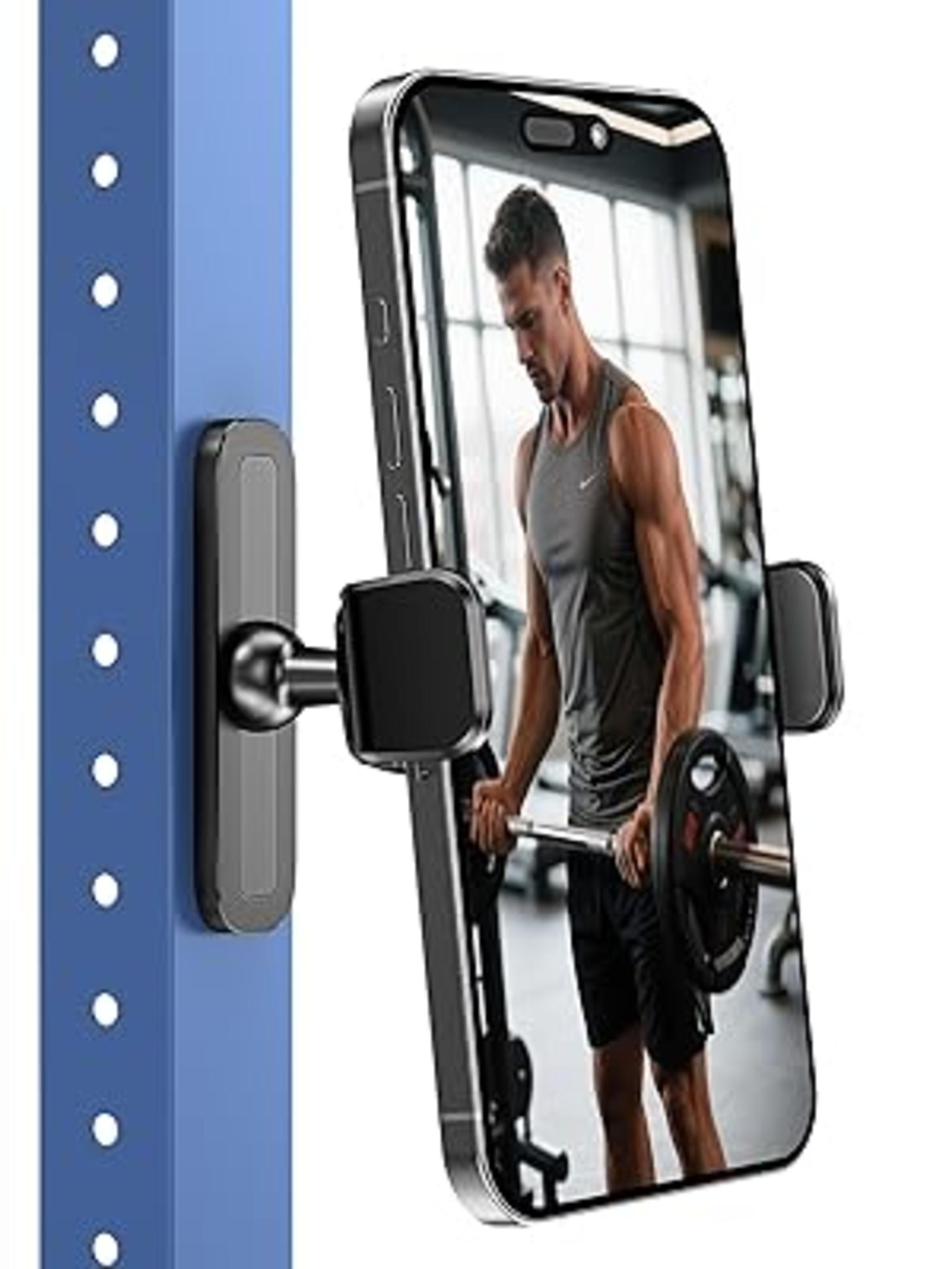 Magnetic Phone Holder for Gym Equipment, 360 Adjustable image 14
