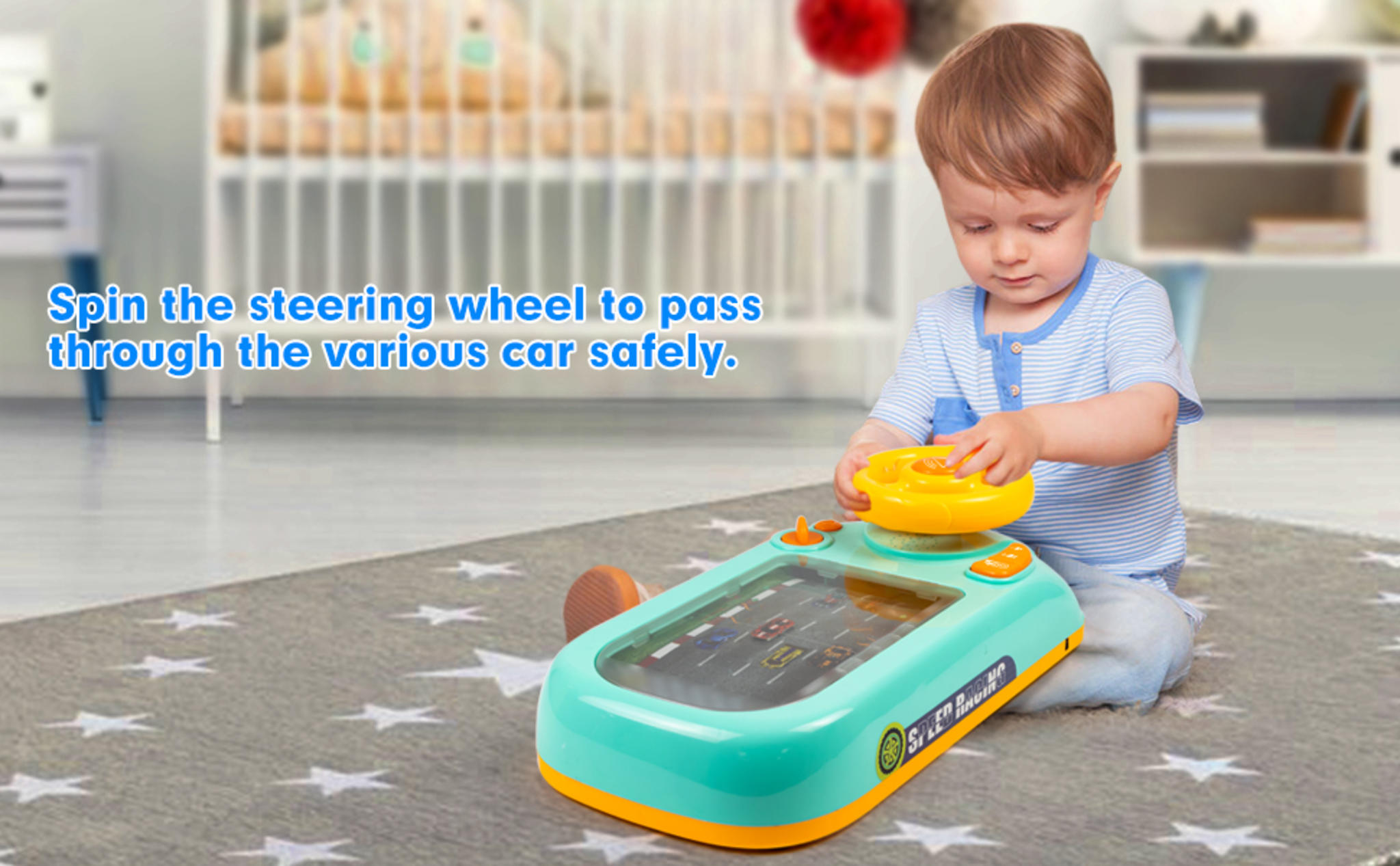 Interactive Kids Steering Wheel Toy with Sounds & Music image 7
