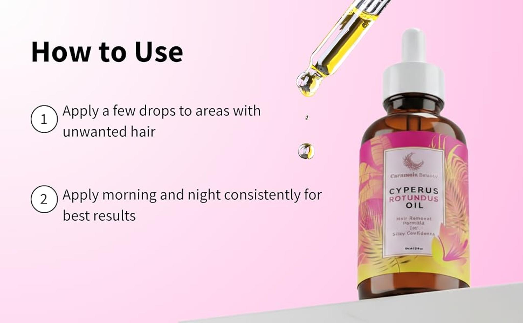 Cyperus Rotundus Hair Removal Oil - 60ml Natural Formula for All Skin Types image 9