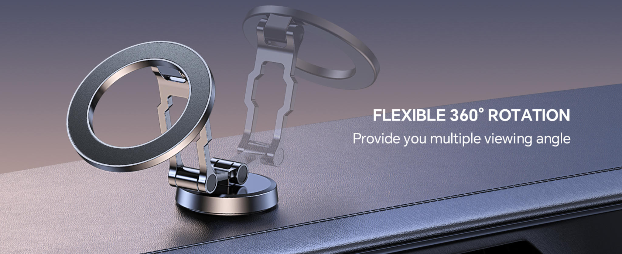 All-Metal Tri-Fold Magnetic Car Phone Mount image 10
