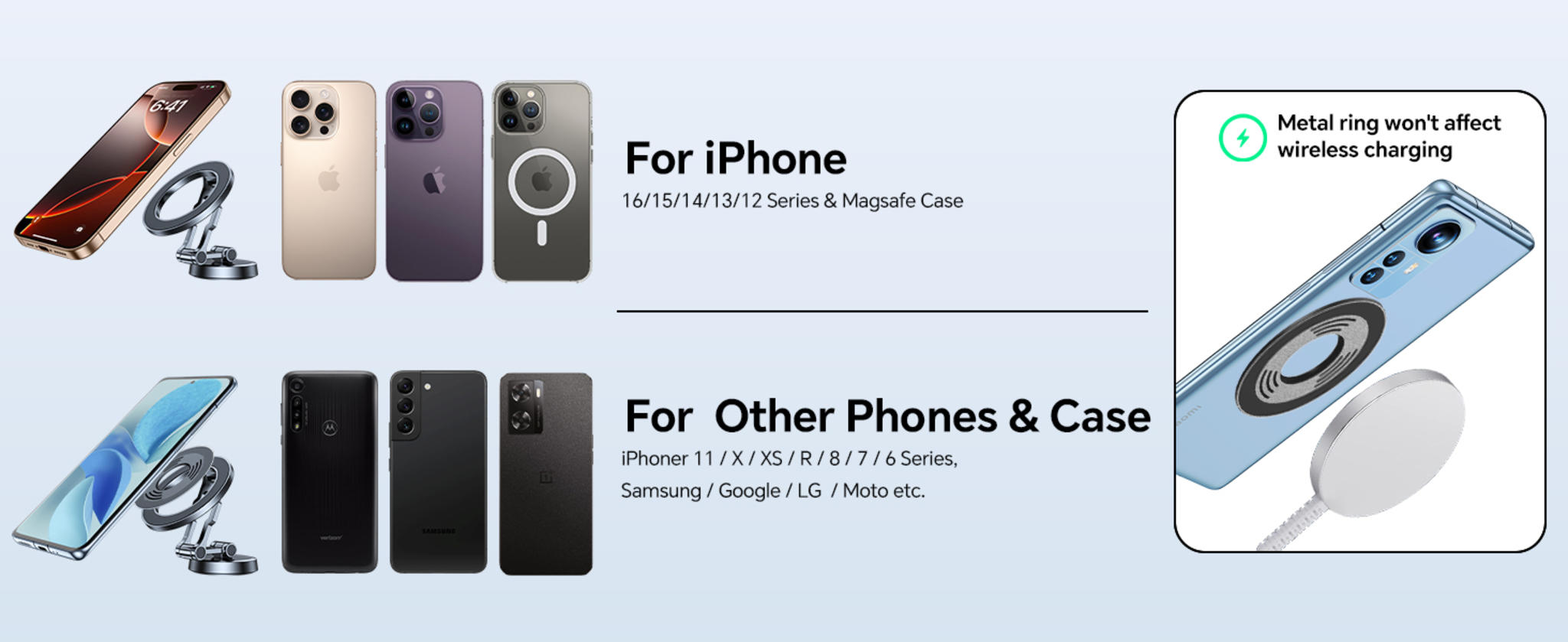 All-Metal Tri-Fold Magnetic Car Phone Mount image 12