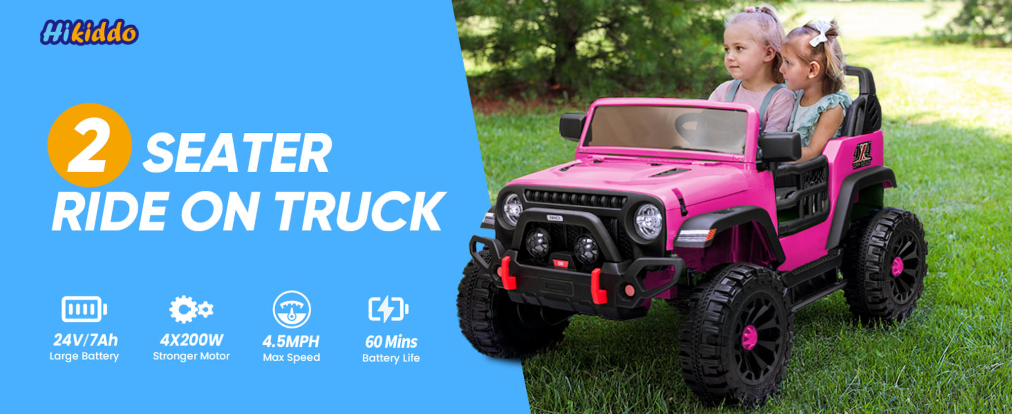 24V 2-Seater Kids Electric Ride-On Truck image 7