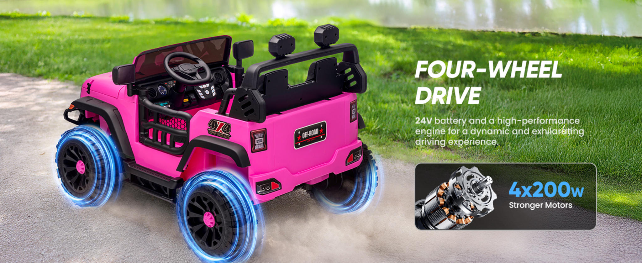 24V 2-Seater Kids Electric Ride-On Truck image 8