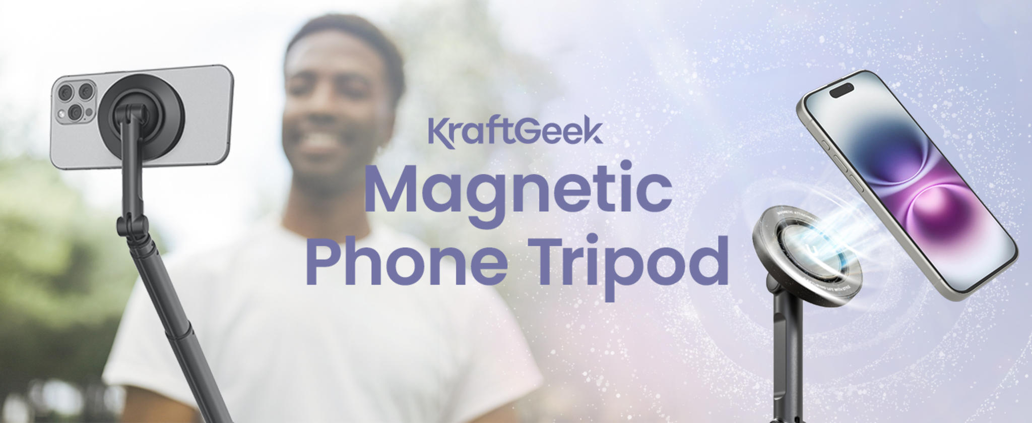Magnetic Phone Tripod with Auto-Open Design image 7