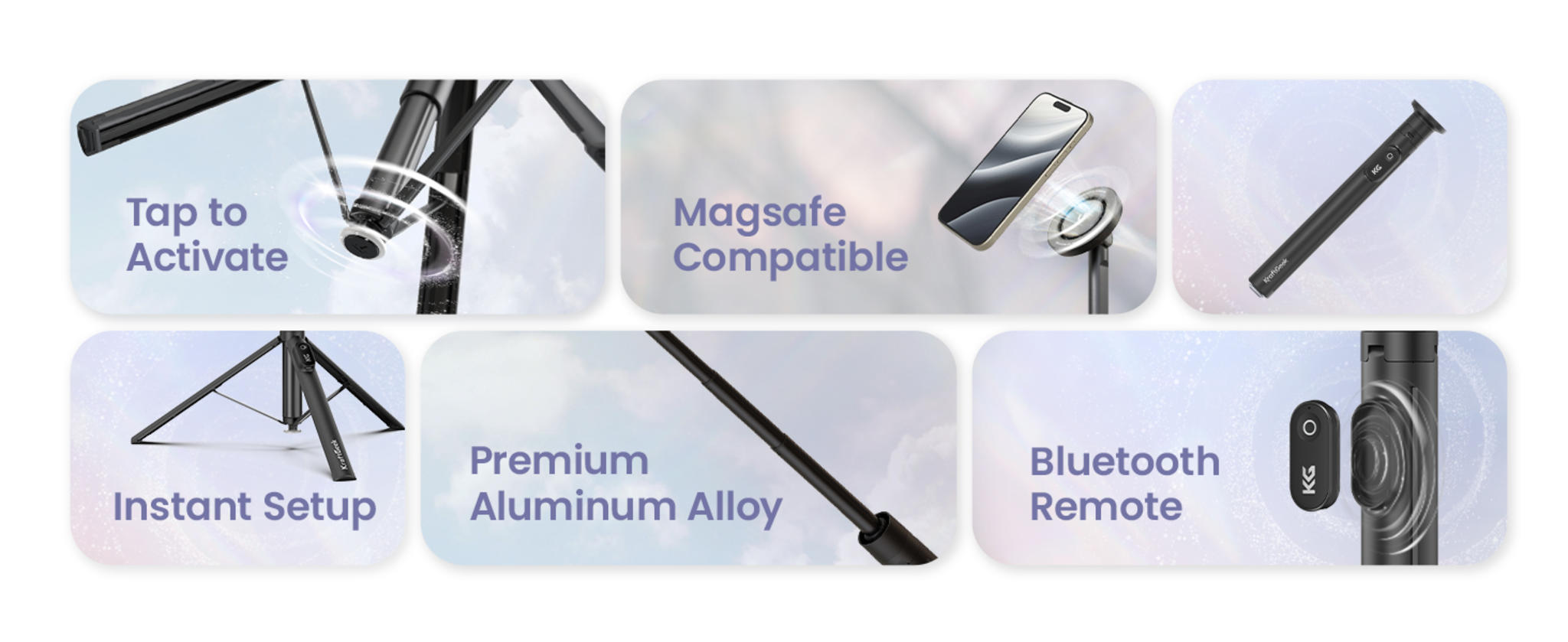 Magnetic Phone Tripod with Auto-Open Design image 22