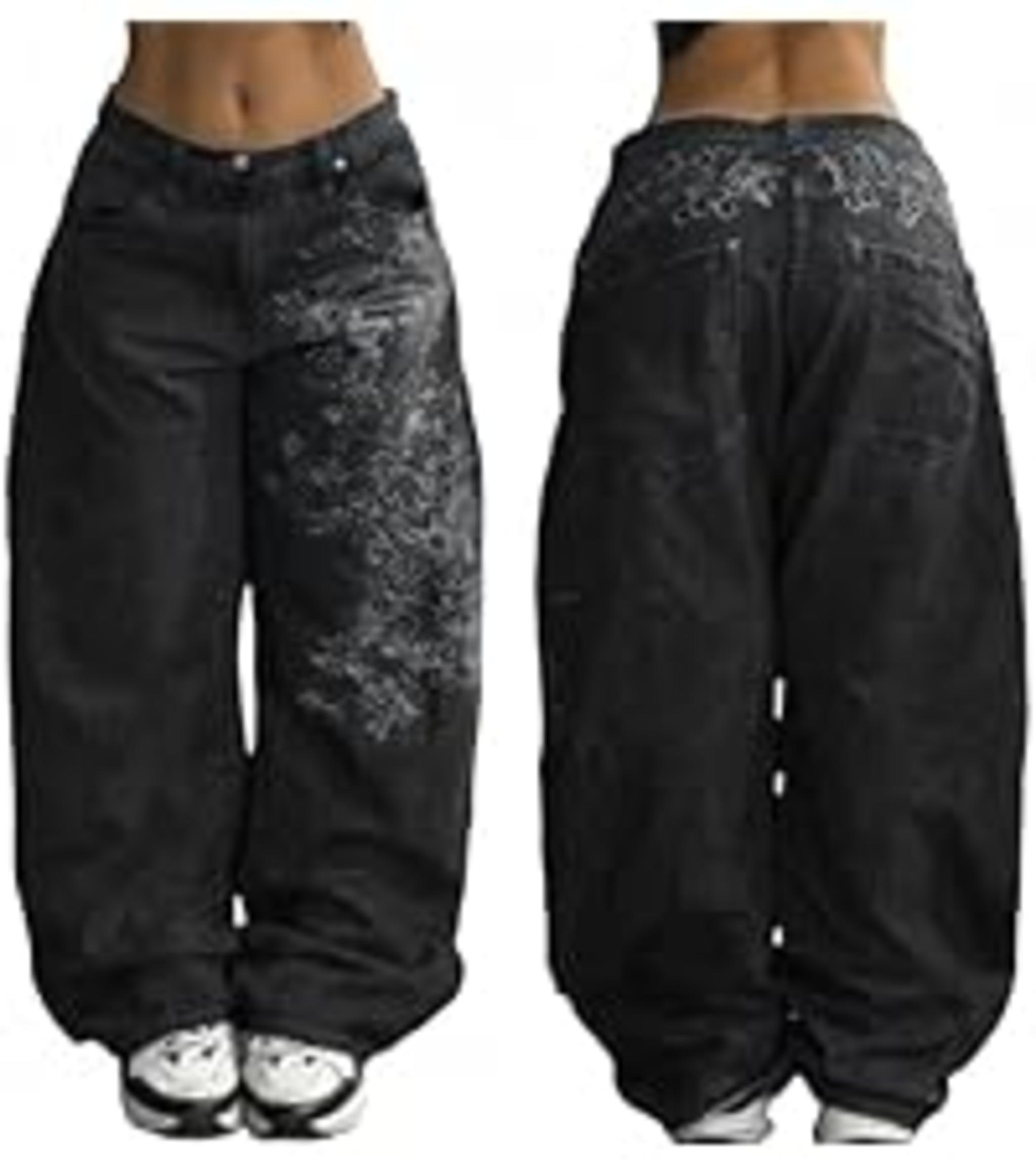 Women's Baggy Jeans Mid-Low Waist Boyfriend Vintage Wide Leg Denim Pants image 16