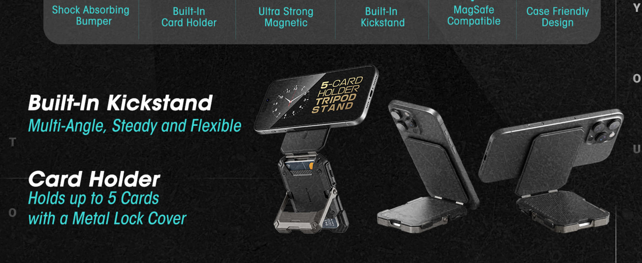 Magnetic Wallet with Stand, 5-Card Holder image 9