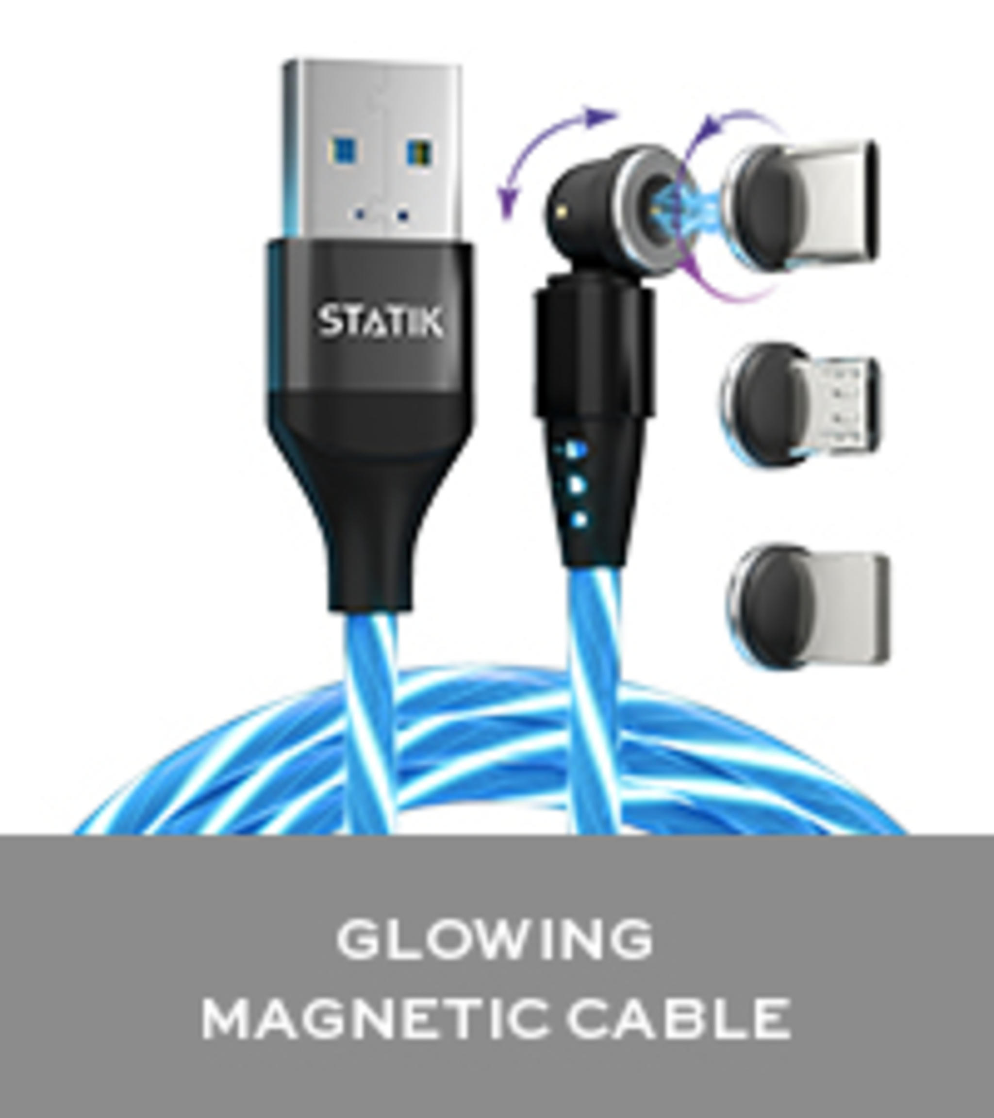 360 Pro Magnetic Charging Cable - 100W Fast Charging 3-in-1 USB-C Cable with Adapters image 18