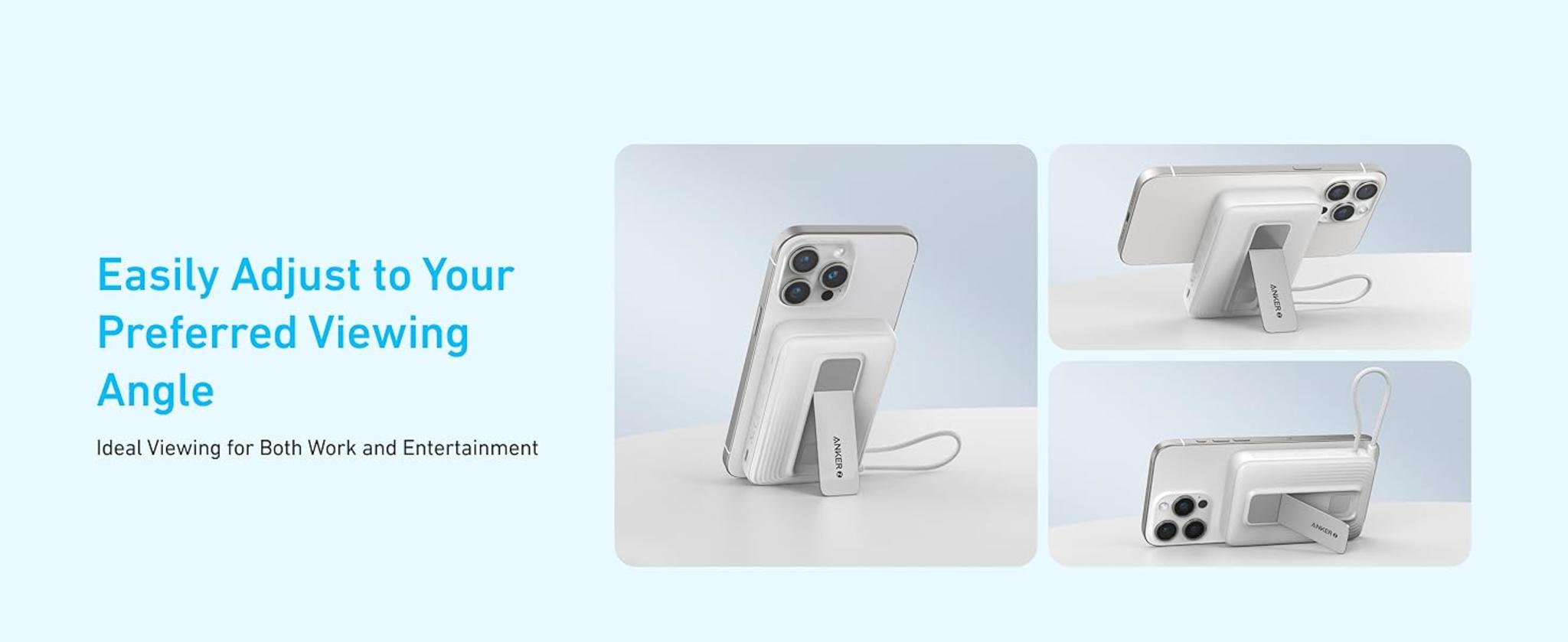 10,000mAh Magnetic Power Bank with 30W Fast Charging, Wireless Portable Charger with Adjustable Stand image 14