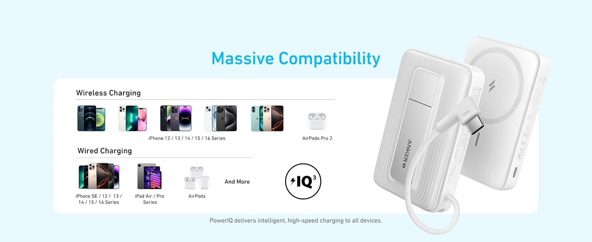 10,000mAh Magnetic Power Bank with 30W Fast Charging, Wireless Portable Charger with Adjustable Stand image 19