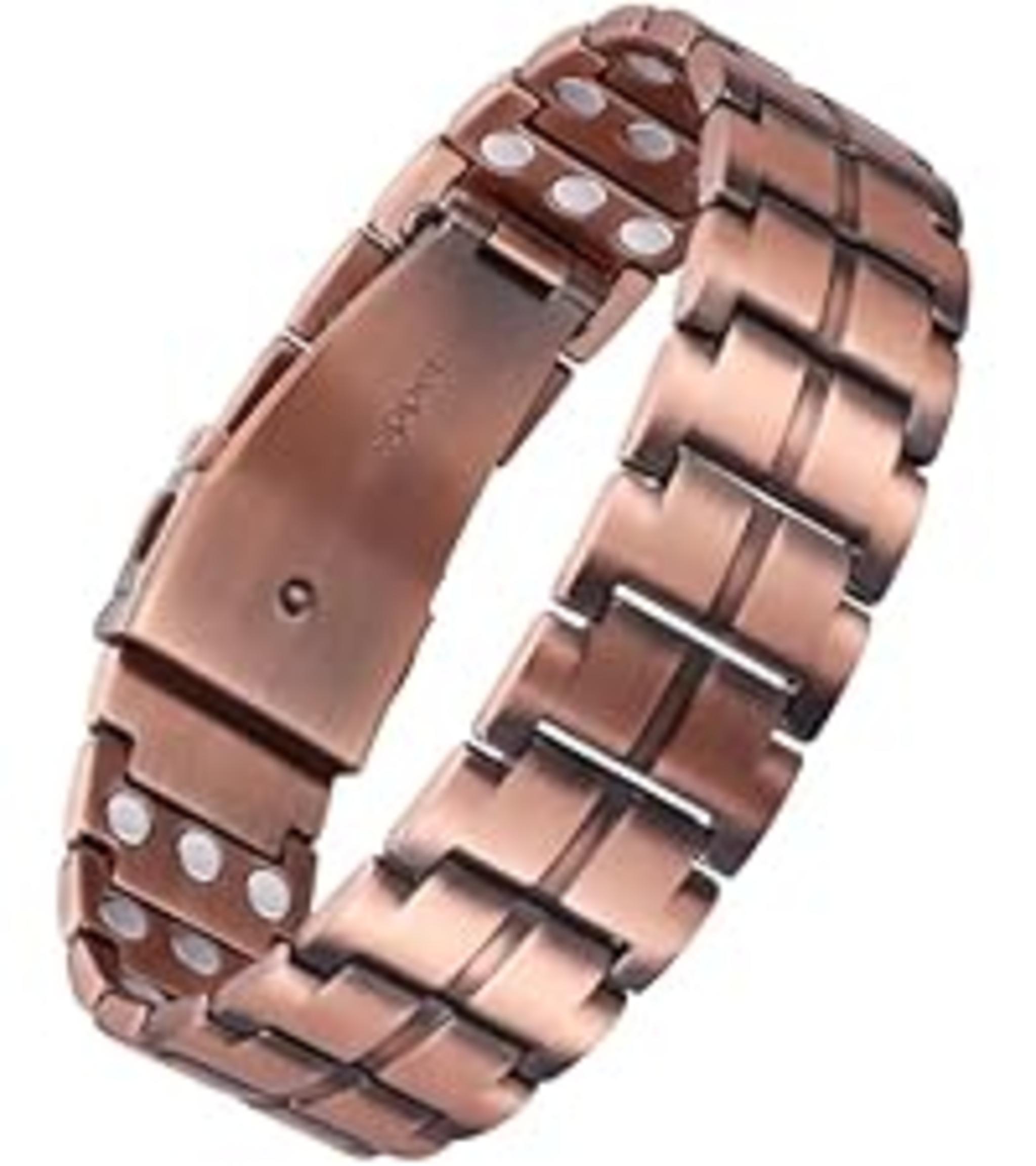 Men's Pure Copper Magnetic Bracelet with 3X Strength Magnets image 16