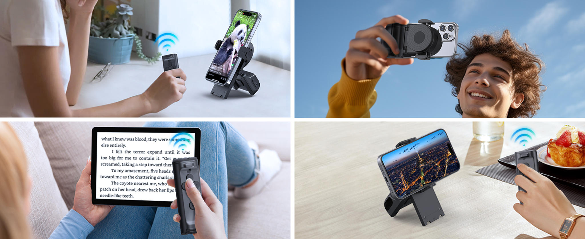 Bluetooth Remote Control with Phone Stand for Video Apps, E-Book Reading & Camera Shutter image 11