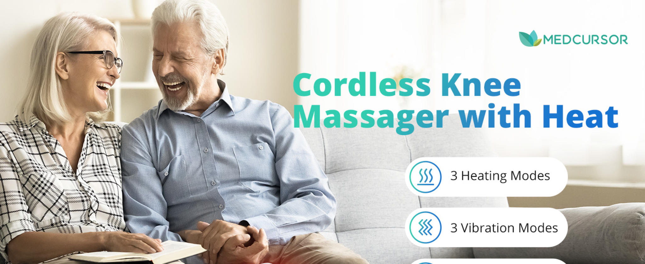 Cordless Heated Knee Massager with 3 Heat Levels & Vibration Modes, Adjustable Straps image 7