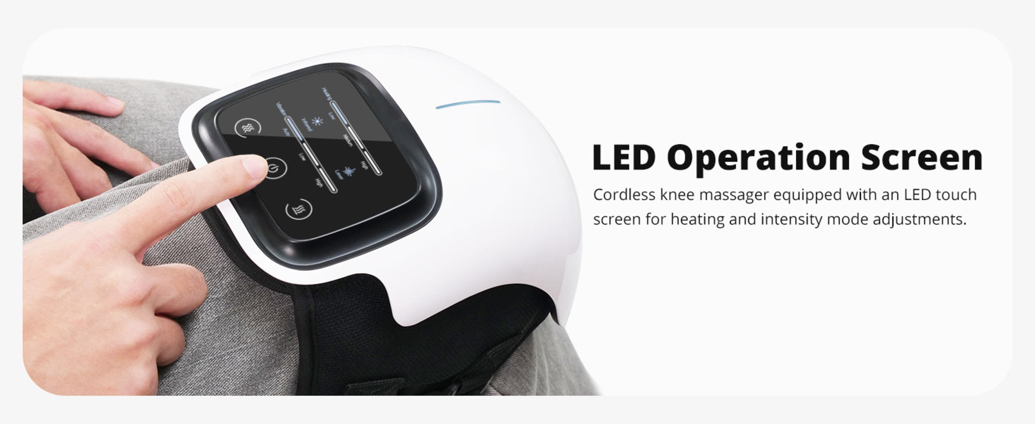 Cordless Heated Knee Massager with 3 Heat Levels & Vibration Modes, Adjustable Straps image 11