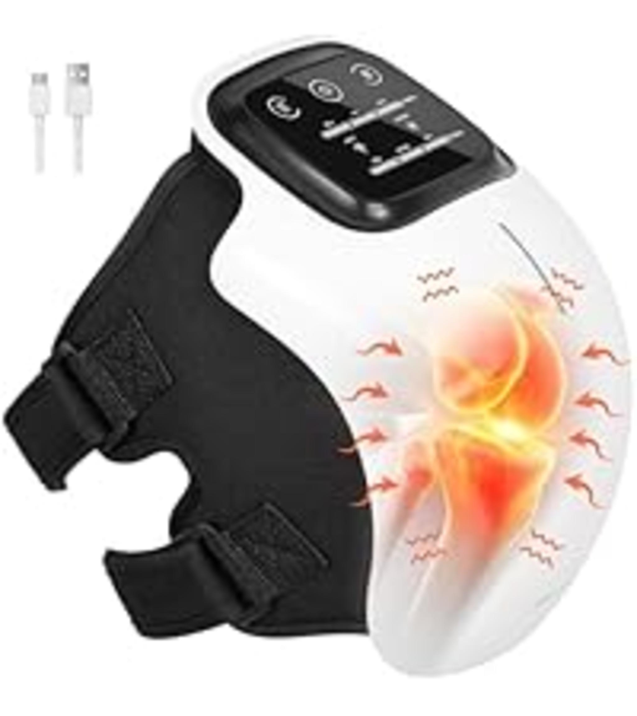 Cordless Heated Knee Massager with 3 Heat Levels & Vibration Modes, Adjustable Straps image 15