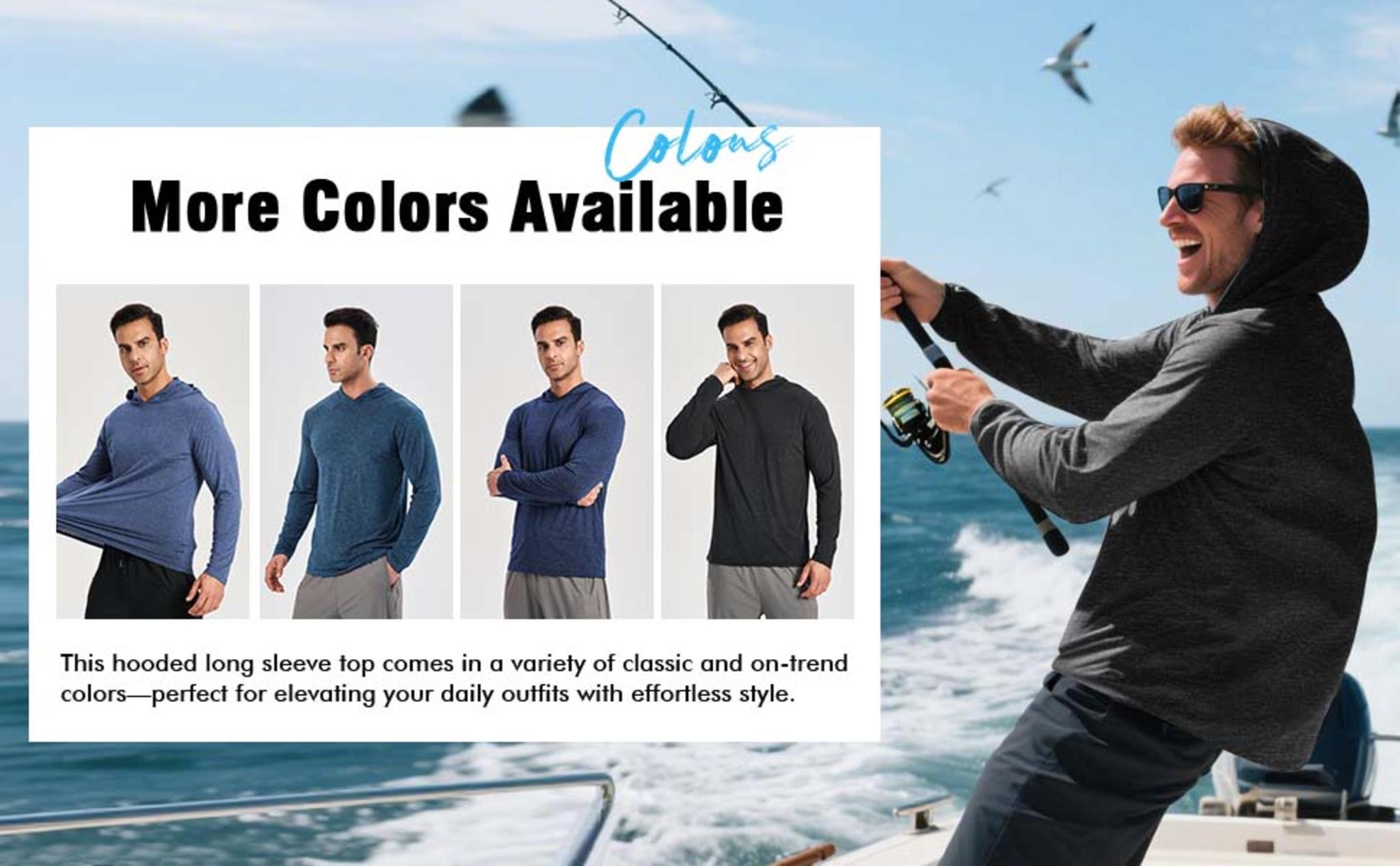 2-Pack Men's Athletic Hooded Shirts - Dry Fit Long Sleeve for Gym & Outdoor image 8