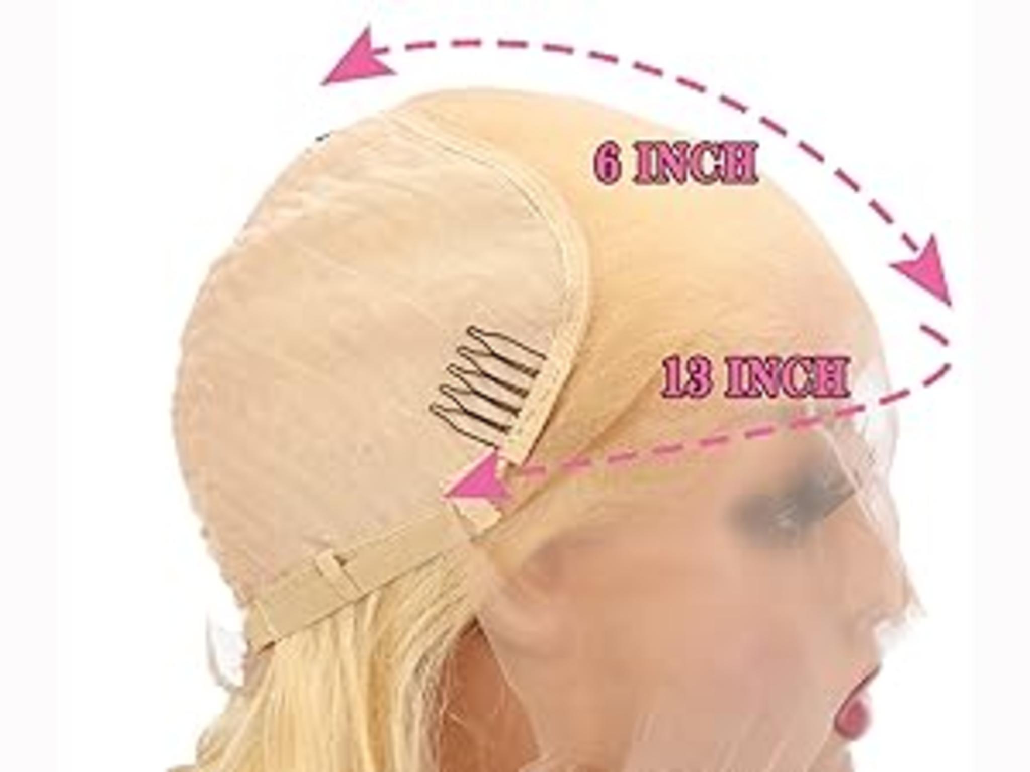 613 Blonde 28-Inch Body Wave Human Hair Wig image 9