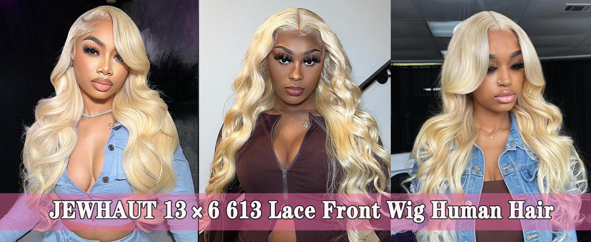 613 Blonde 28-Inch Body Wave Human Hair Wig image 12