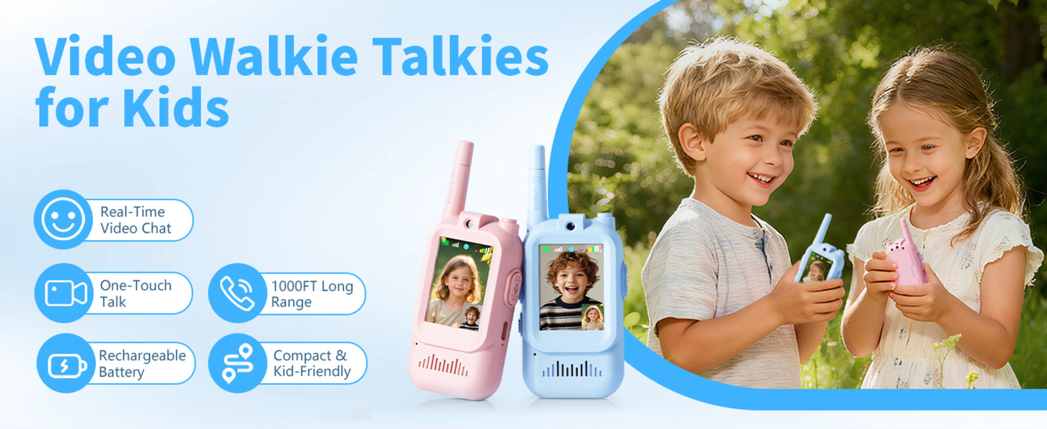 Kids Video Walkie Talkie 2-Pack: Rechargeable Toy with HD Camera & Voice Changer image 7