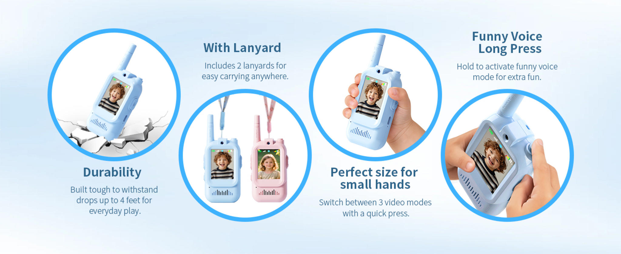 Kids Video Walkie Talkie 2-Pack: Rechargeable Toy with HD Camera & Voice Changer image 10