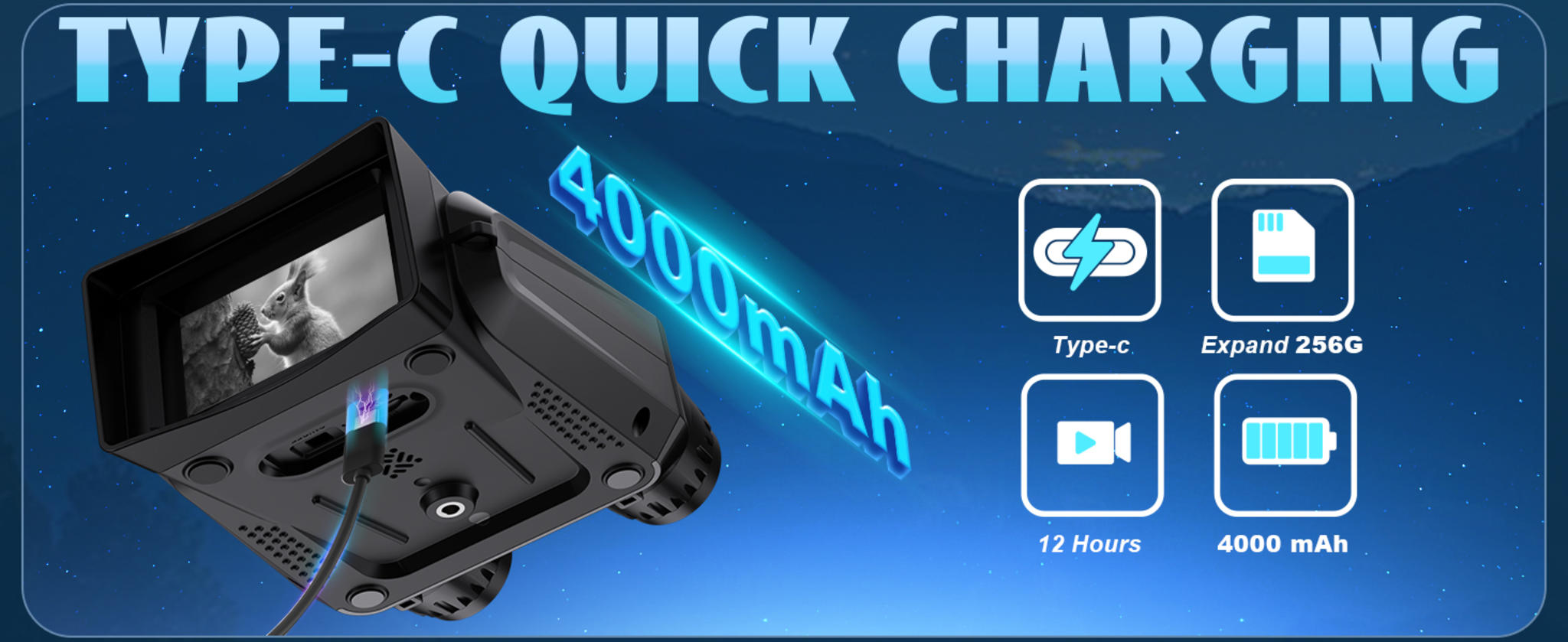 4K Night Vision Binoculars with 3.0" HD Screen image 15