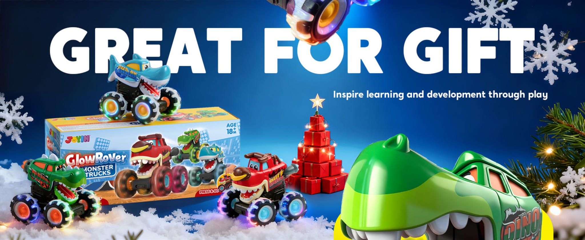 3 Pack Motion Activated Light Up Monster Trucks with LED Wheels image 7