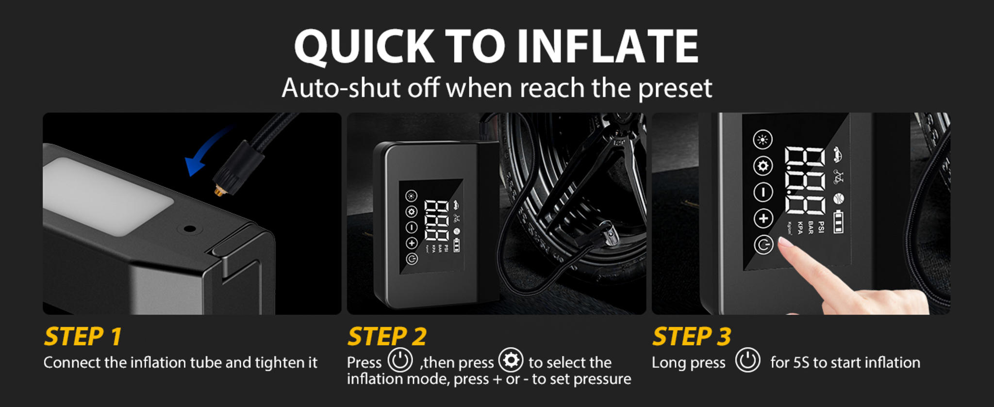 4000A Car Jump Starter with 150PSI Air Compressor image 8