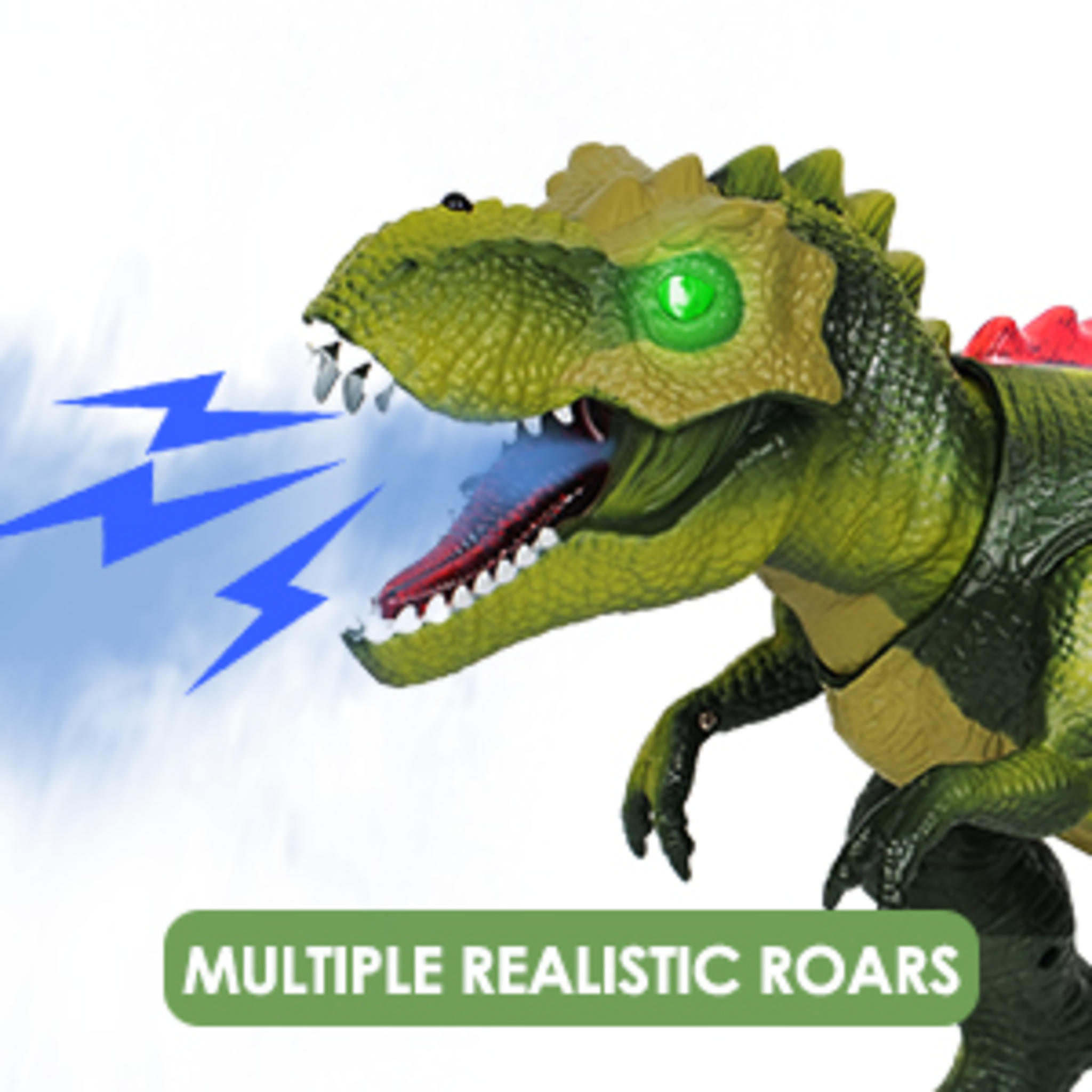 Remote Control T-Rex Dinosaur Toy with LED Lights, Fog Spray & Realistic Roars for Kids 3+ image 11