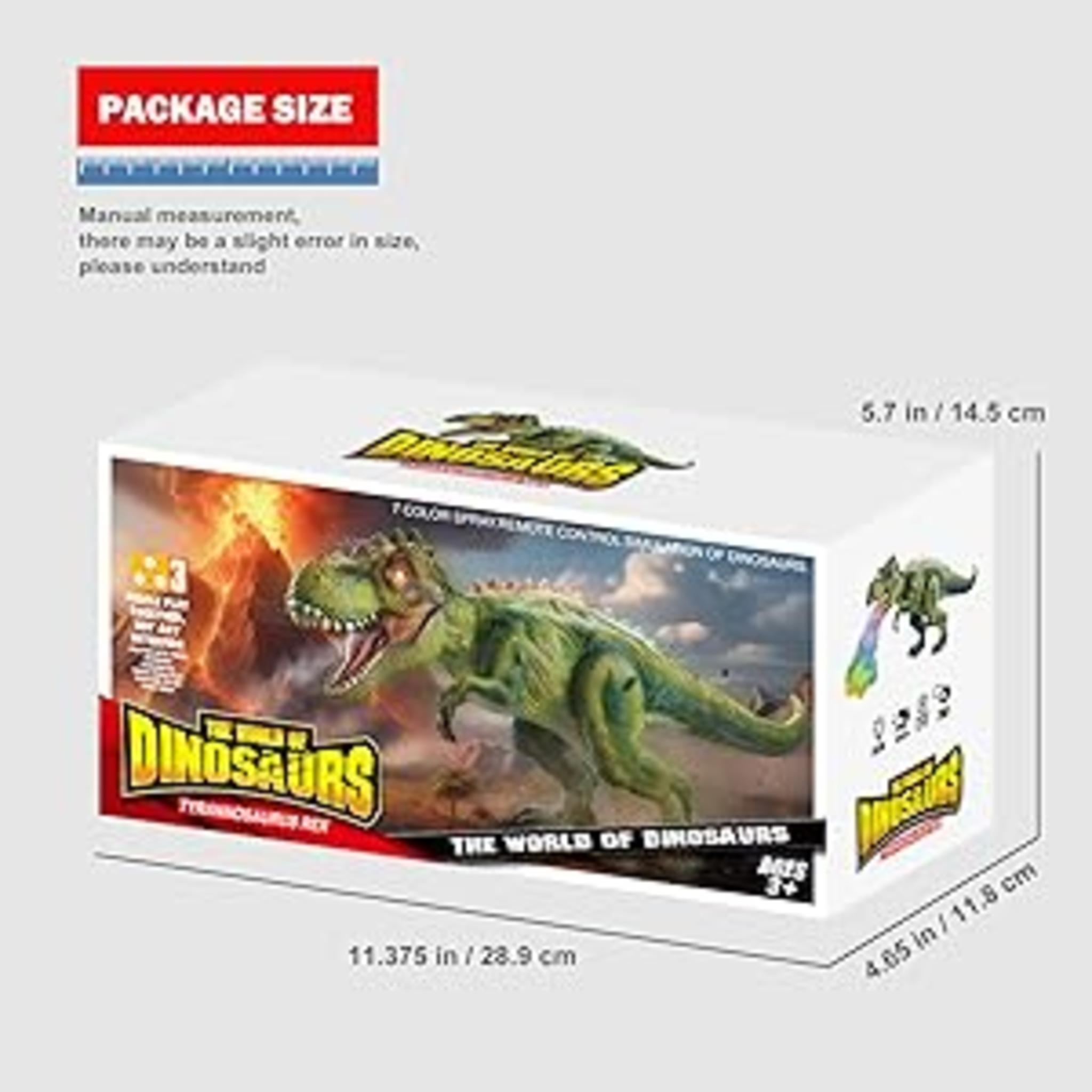 Remote Control T-Rex Dinosaur Toy with LED Lights, Fog Spray & Realistic Roars for Kids 3+ image 13