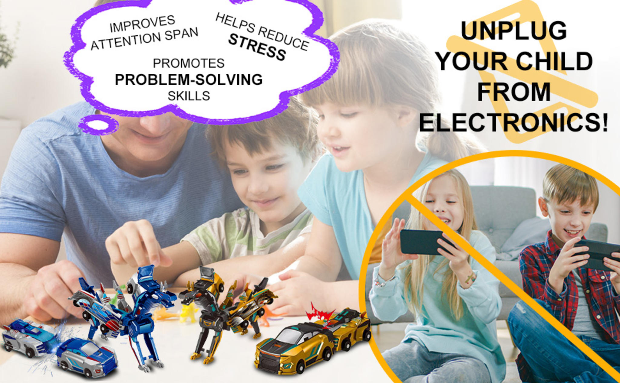 2-in-1 Magnetic Collision Dinosaur Car Toy | Transformable Robot Toy for Kids image 10