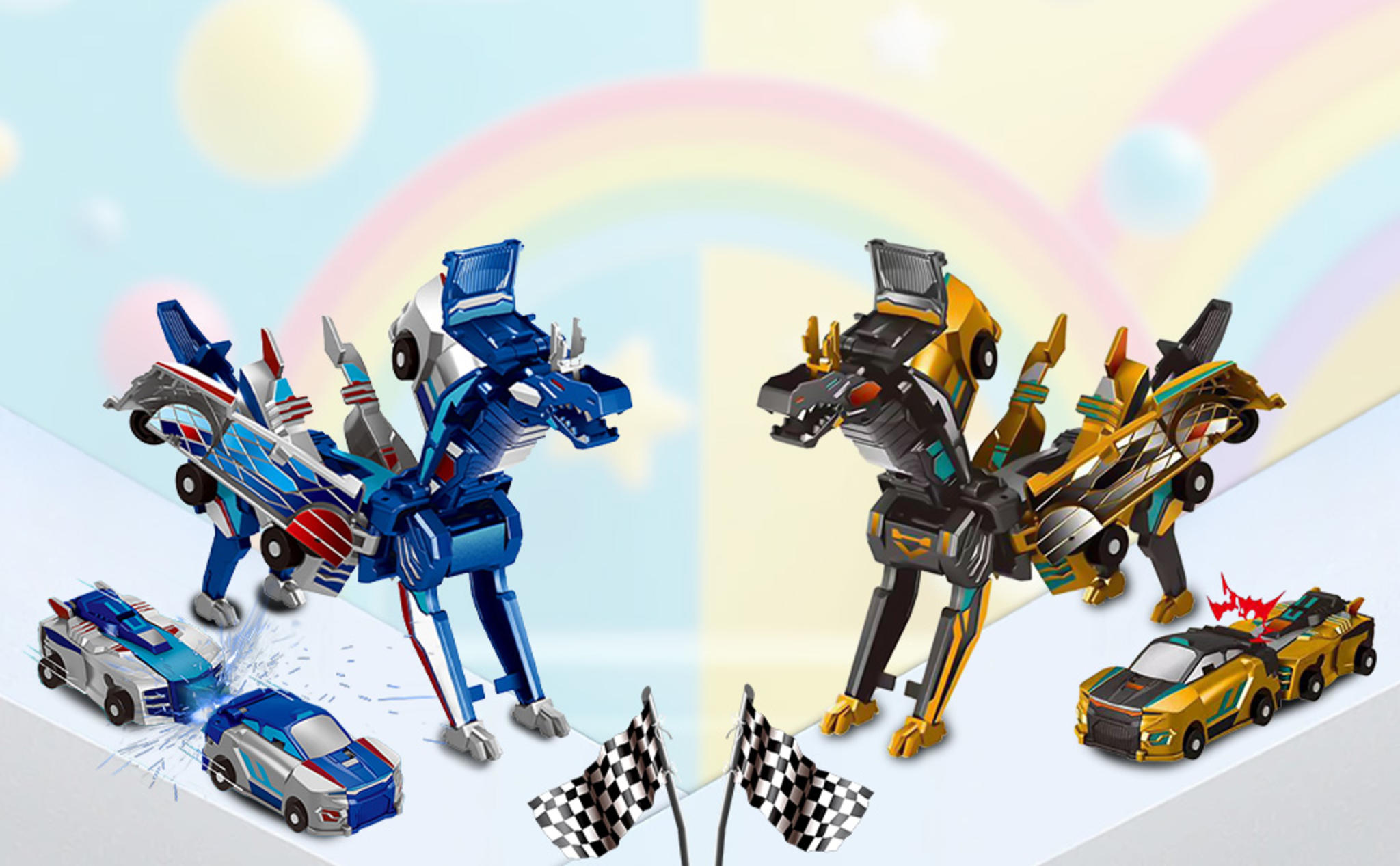 2-in-1 Magnetic Collision Dinosaur Car Toy | Transformable Robot Toy for Kids image 12