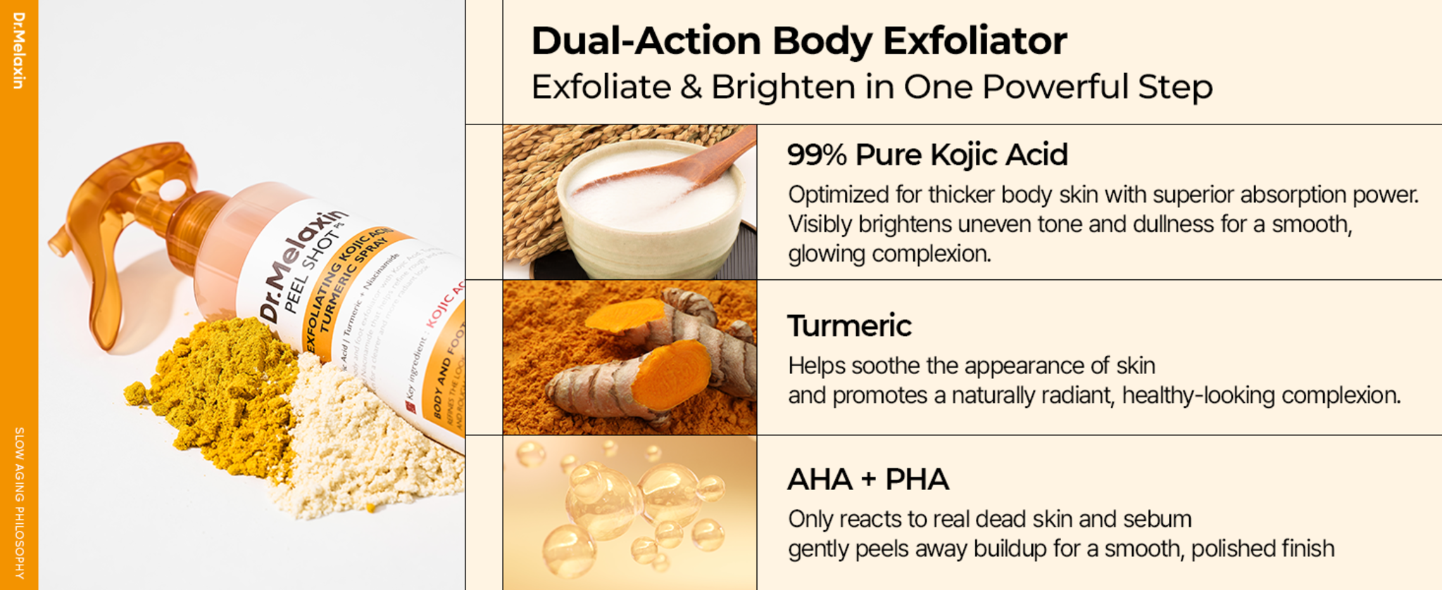 Korean Kojic Acid & Turmeric Exfoliating Body Spray with Keratin Care image 11