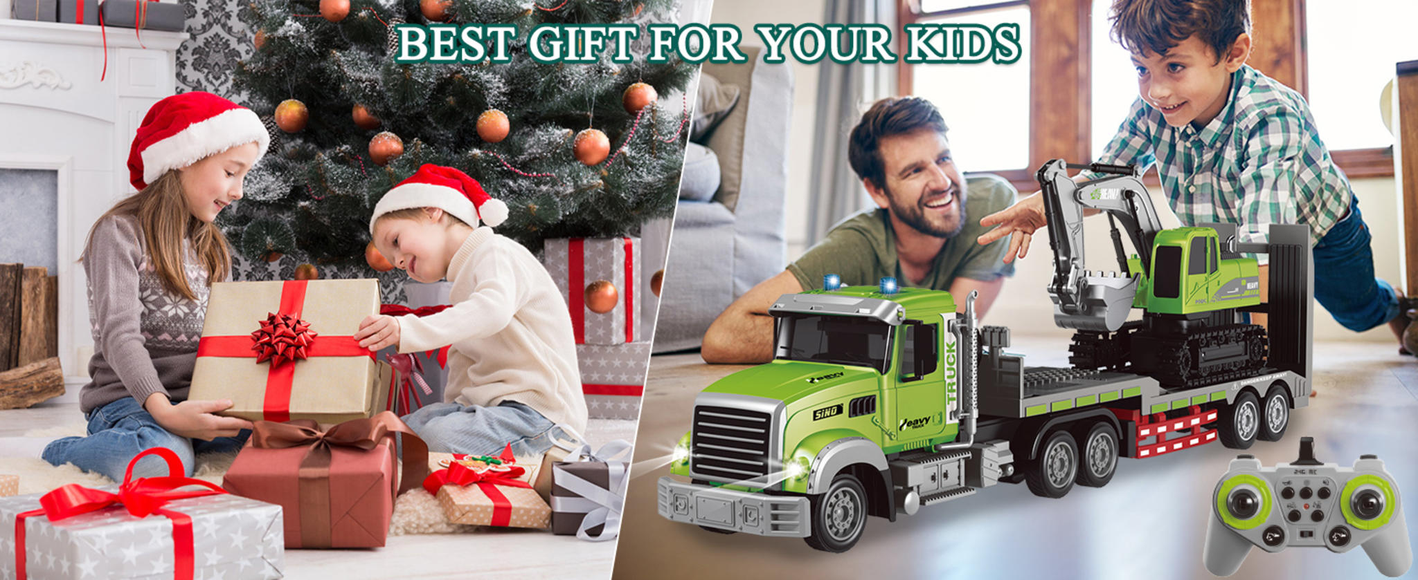 1:12 Scale RC Semi-Truck & Excavator Toy Set with Sound and Lights image 13