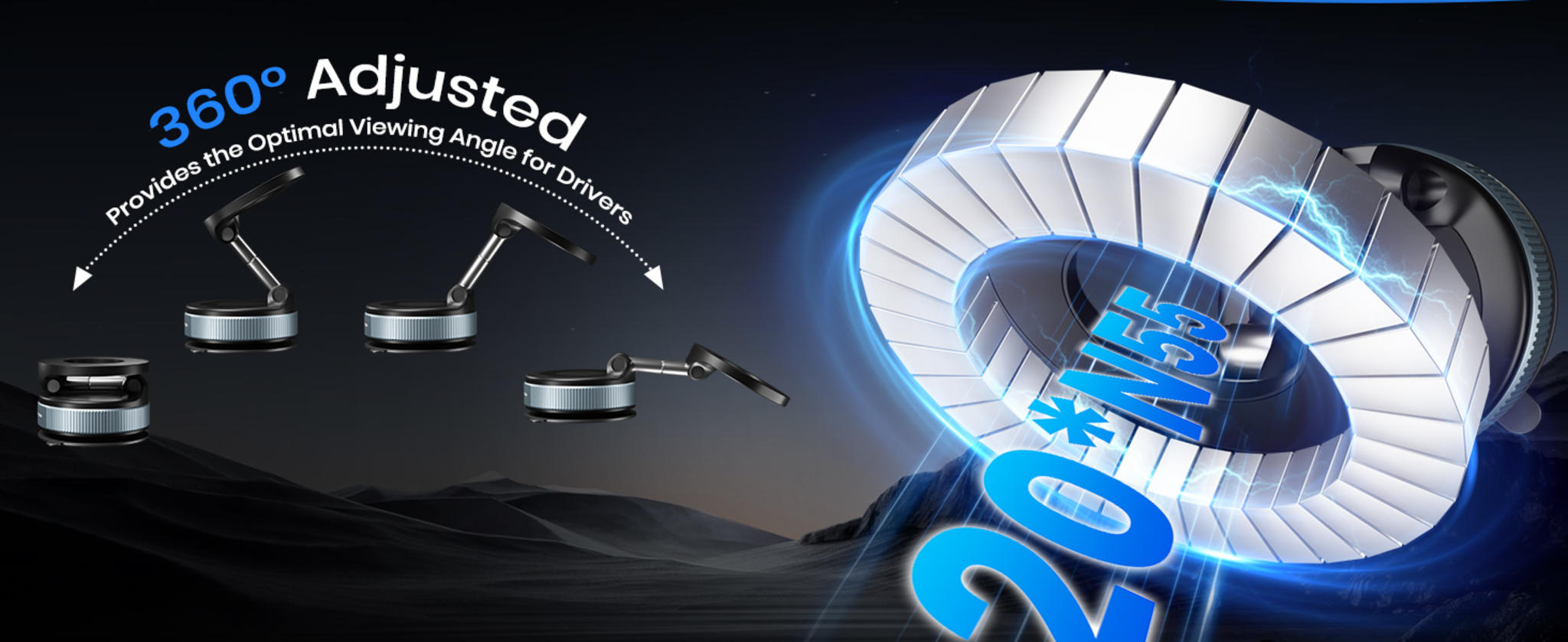 360° Vacuum Magnetic Phone Holder - Foldable Multi-Surface Mount image 11