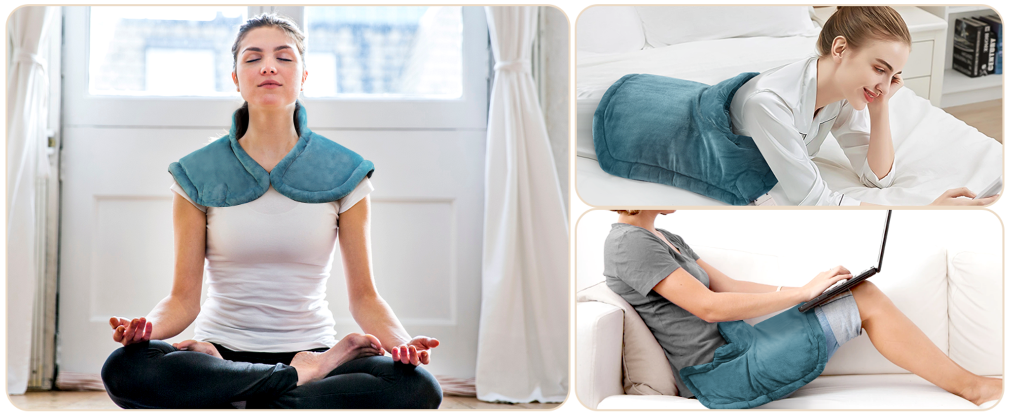 Graphene-Infused Weighted Heating Pad with 6 Heat Settings & Auto-Off Timer for Neck & Shoulder Pain Relief image 13