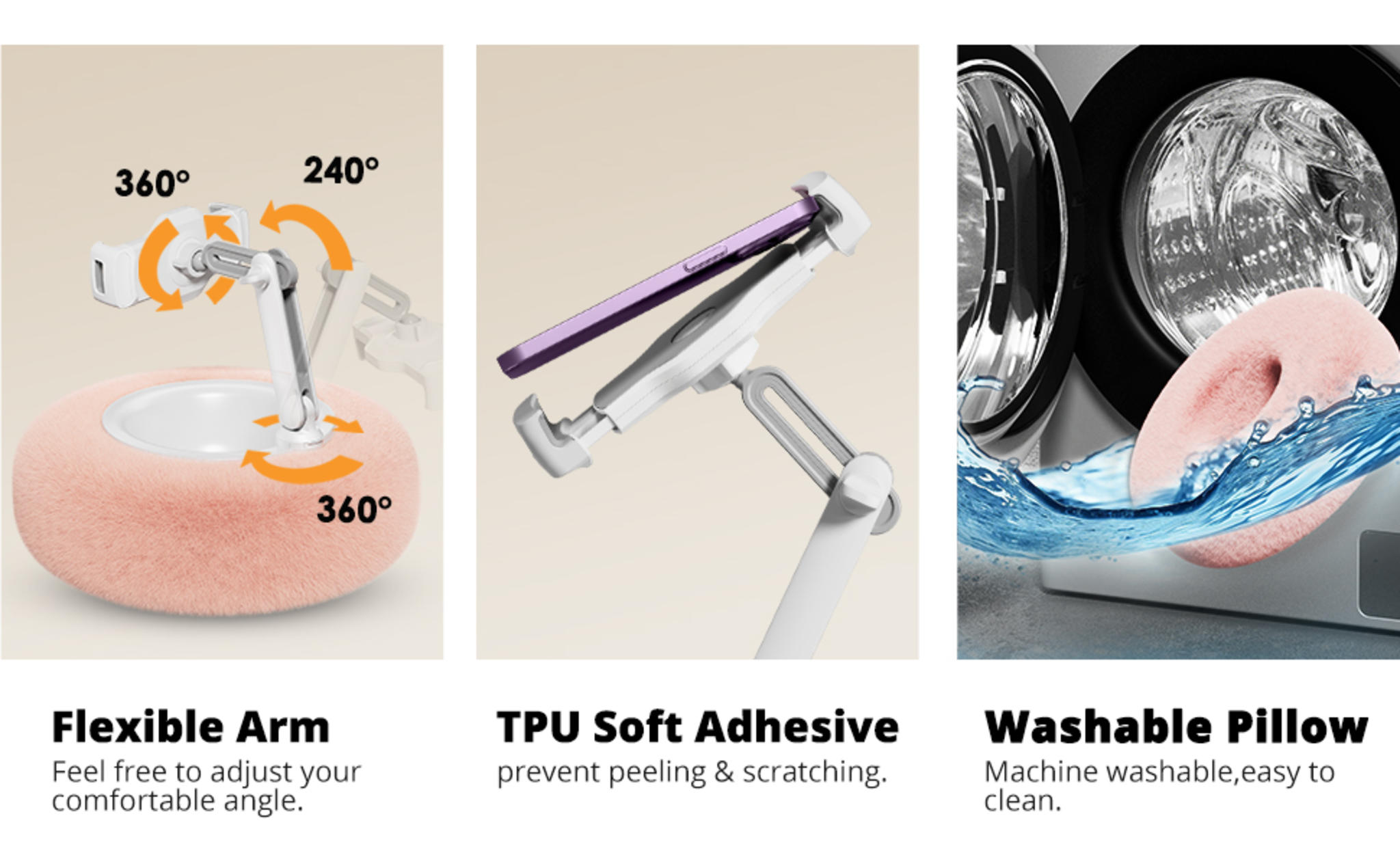 Adjustable Tablet Pillow Stand with Snack Bowl image 8