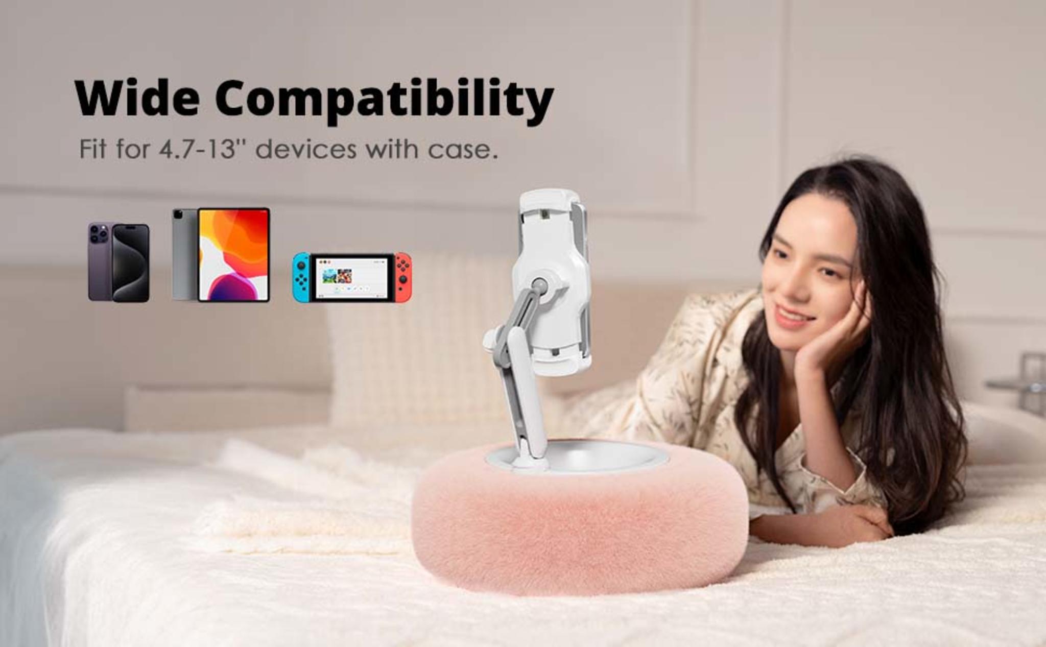 Adjustable Tablet Pillow Stand with Snack Bowl image 11