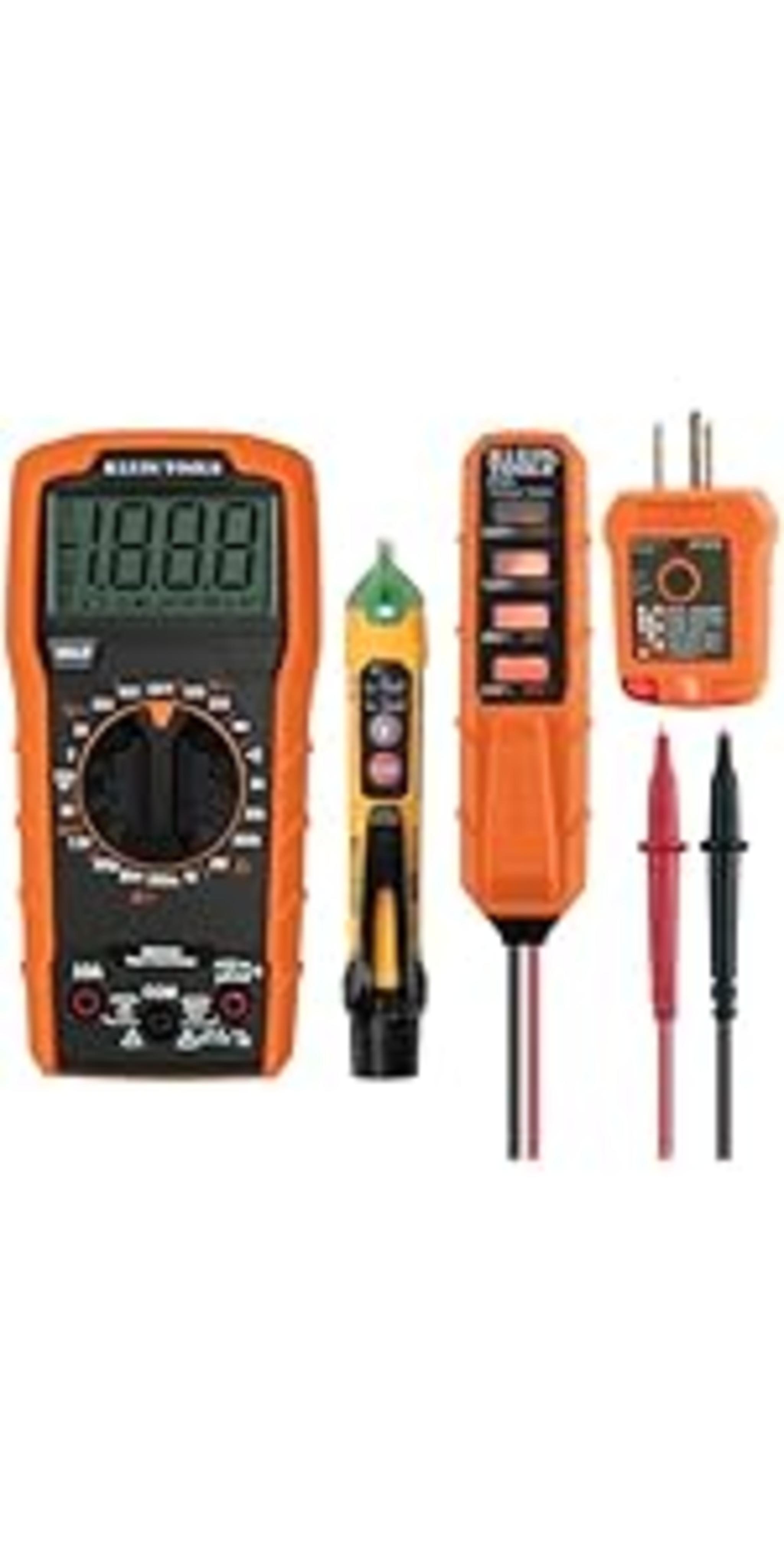 Electrical Test Kit with Digital Multimeter, Voltage Tester and Outlet Tester image 14