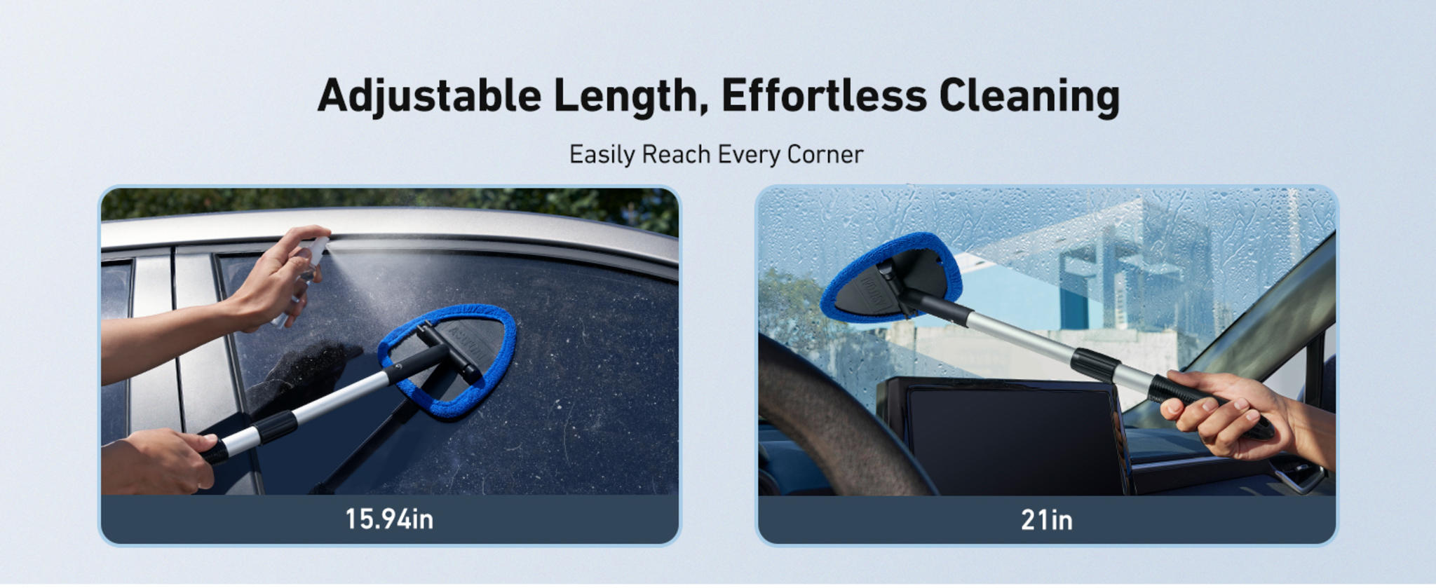Extendable Windshield Cleaner with 4 Microfiber Pads image 14