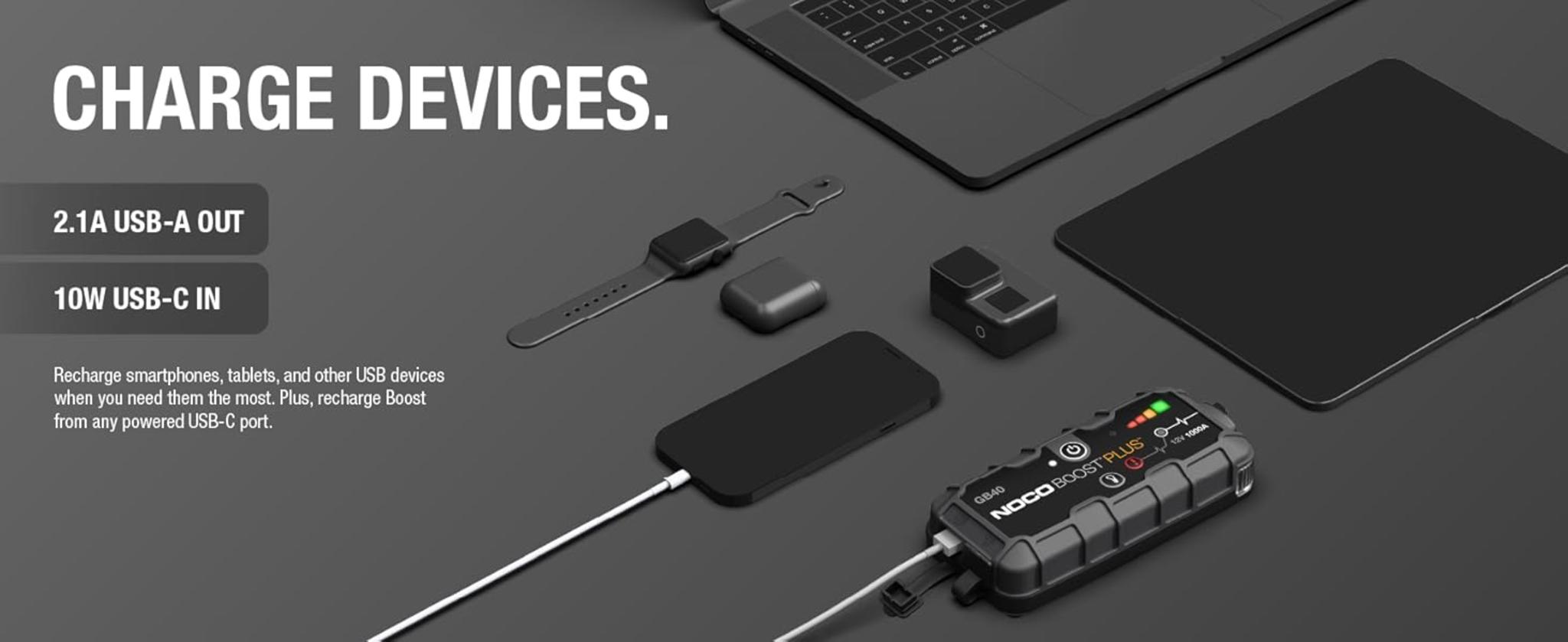 1000A UltraSafe Jump Starter - 12V Lithium Battery Booster Pack with Power Bank image 7