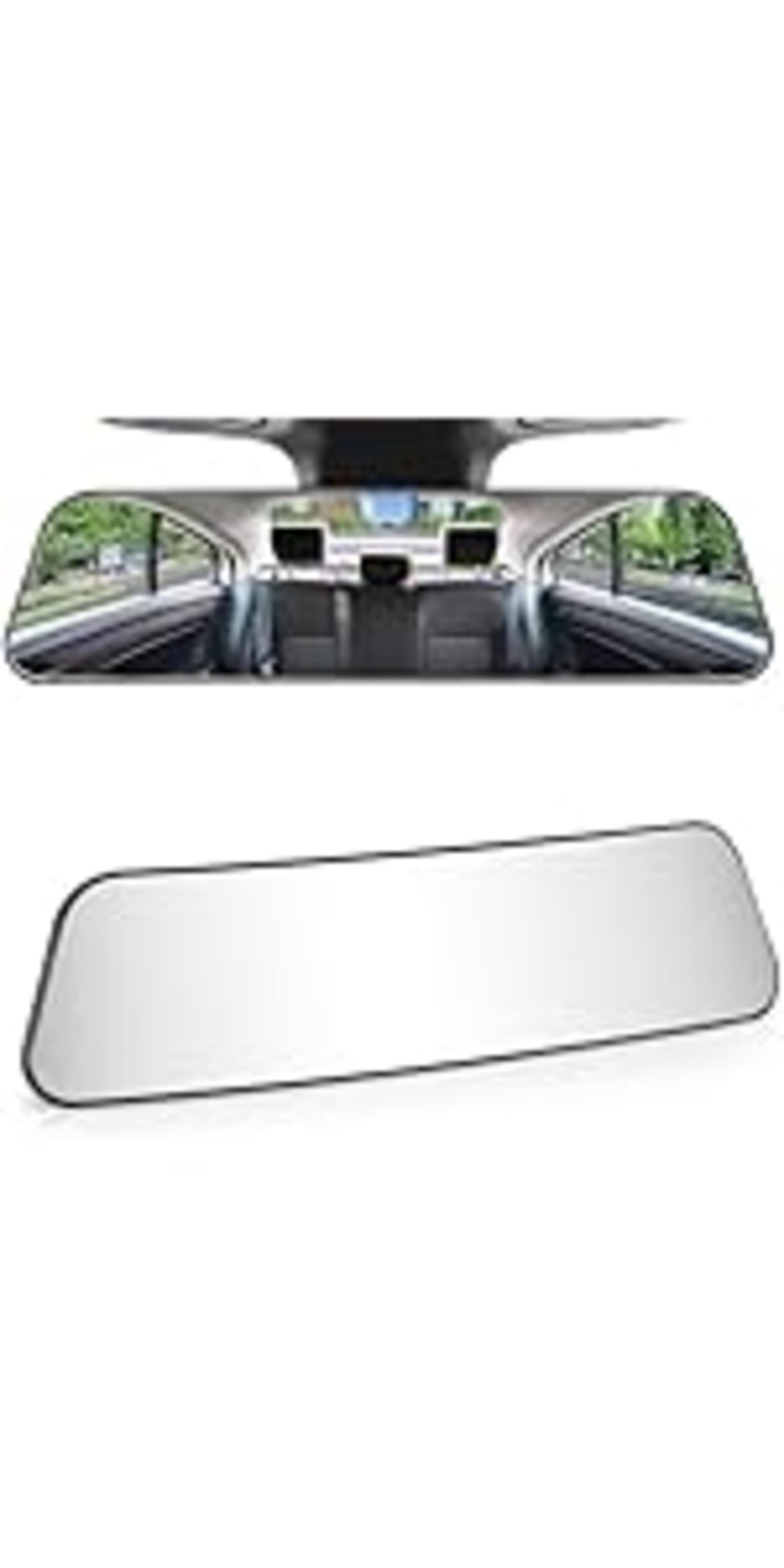 11.81 Inch Panoramic Convex Interior Clip-on Wide Angle Mirror for Car SUV Trucks image 15