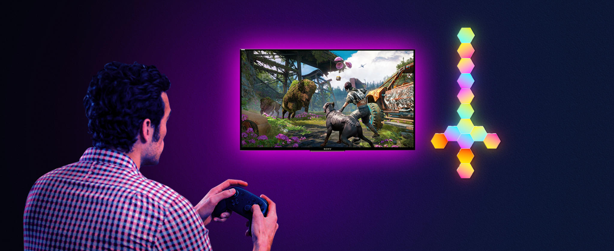 12 Pack Hexagon RGB Wall Panels - Smart LED Lights image 12