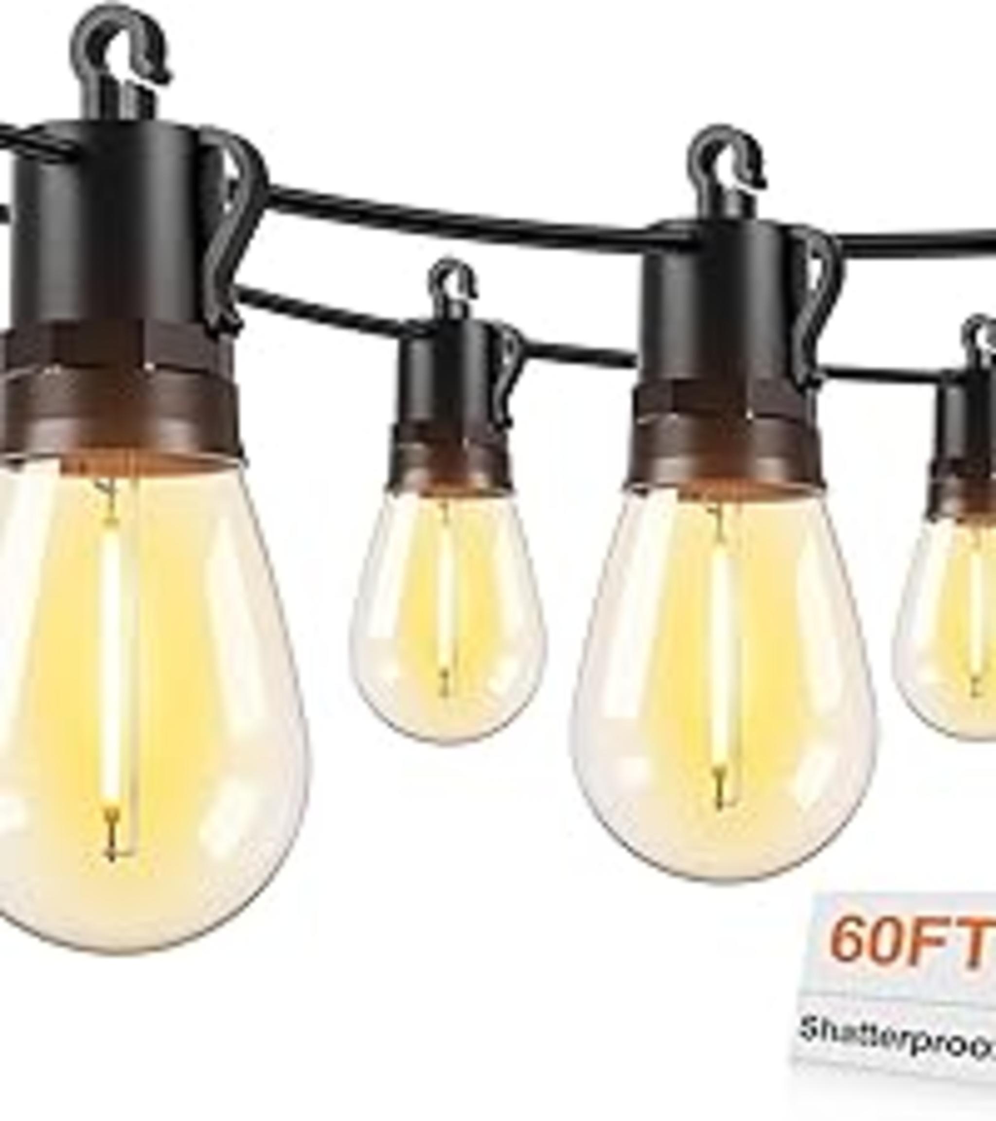 100FT Outdoor LED String Lights with 52 Shatterproof Vintage Edison Bulbs, Waterproof Dimmable Patio Lighting image 27