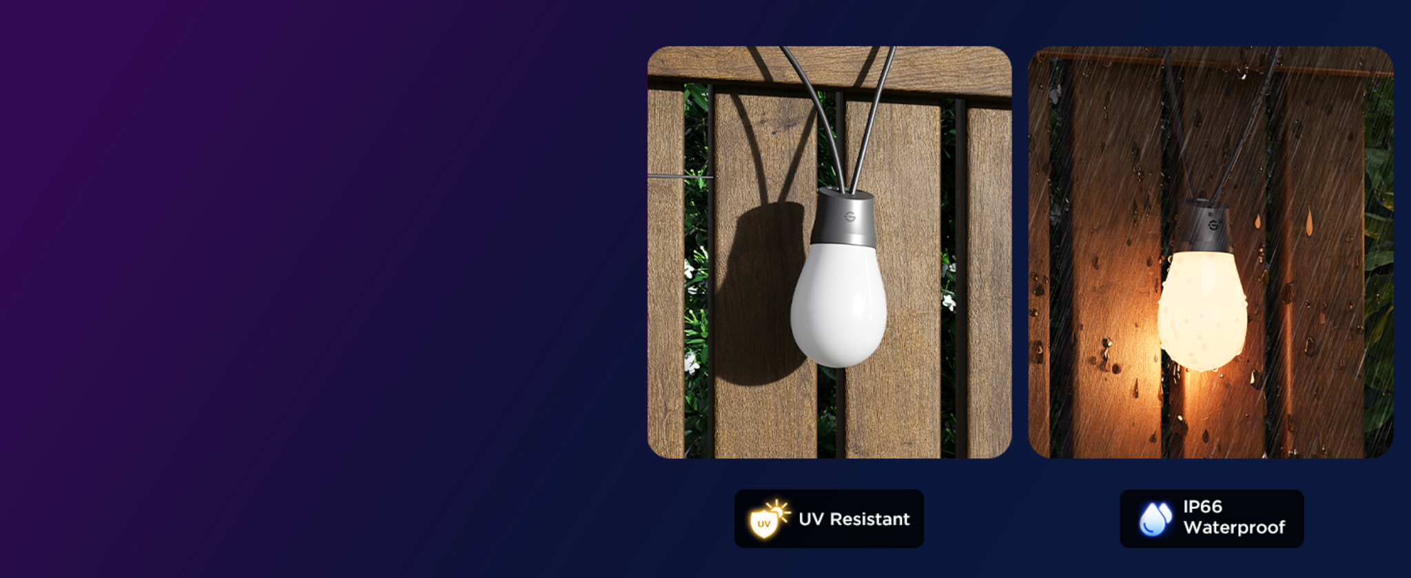 96ft Smart RGBIC Outdoor String Lights with 30 LED Bulbs image 10