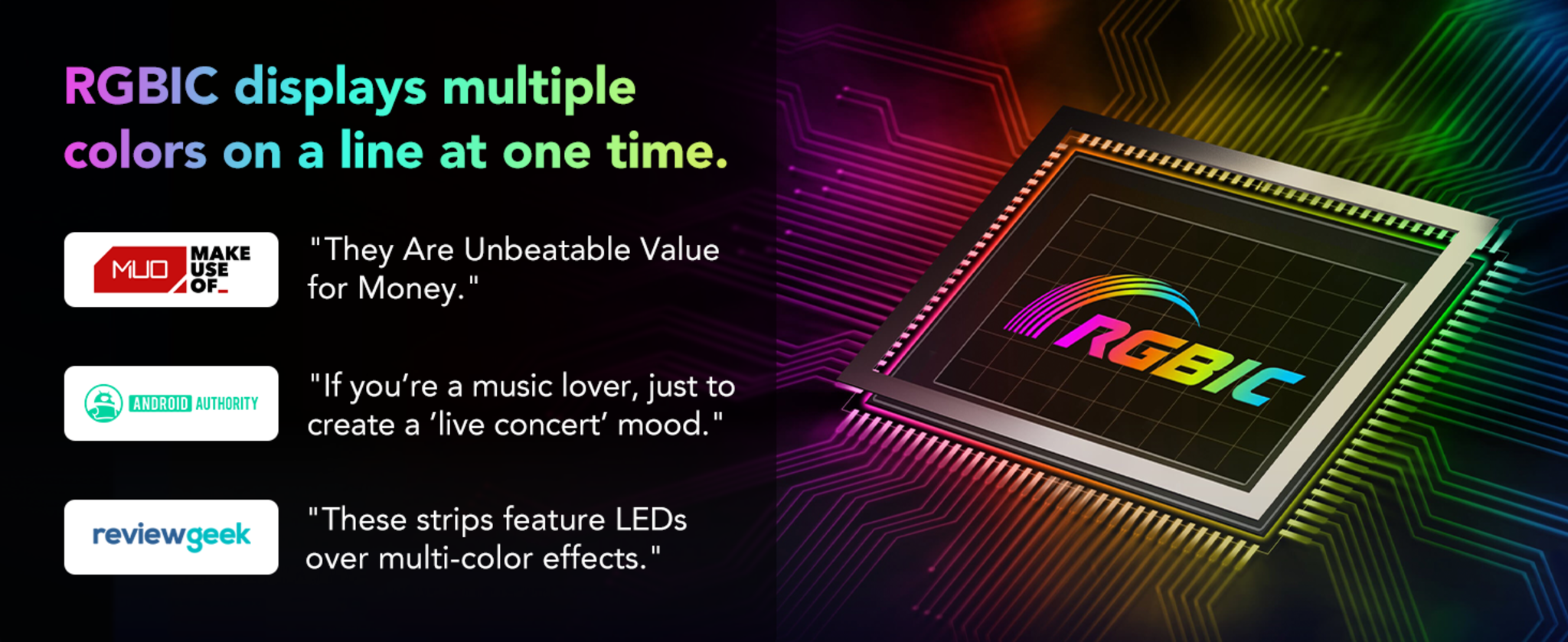 100ft RGBIC Smart LED Strip Lights - Alexa & Google Assistant Compatible image 12