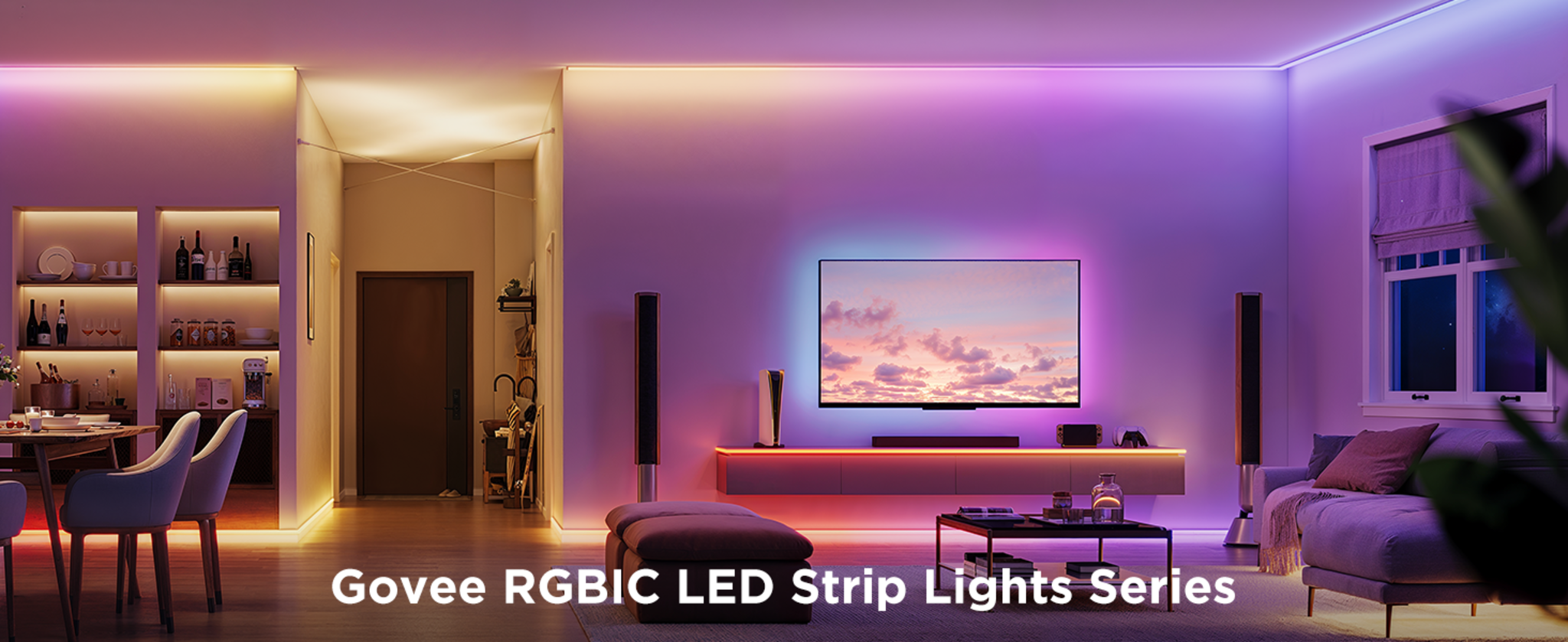 100ft RGBIC Smart LED Strip Lights - Alexa & Google Assistant Compatible image 13
