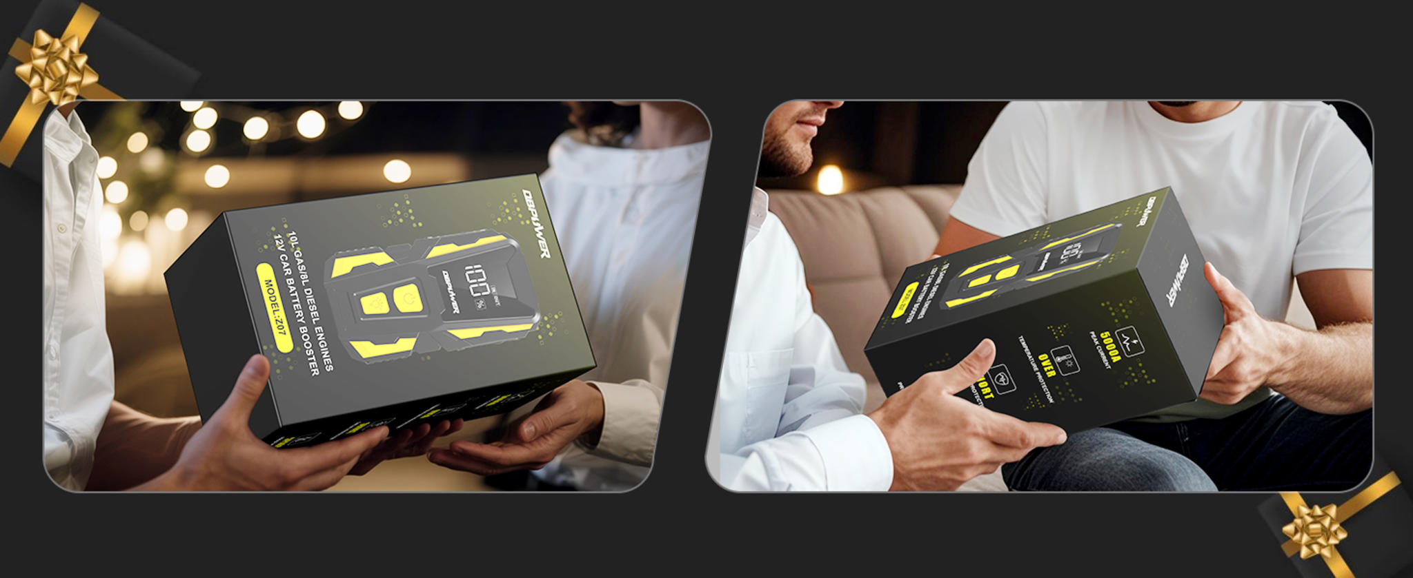 5000A Car Battery Jump Starter for 10.0L Gas/8.0L Diesel Engines with LED Light and Power Bank image 18