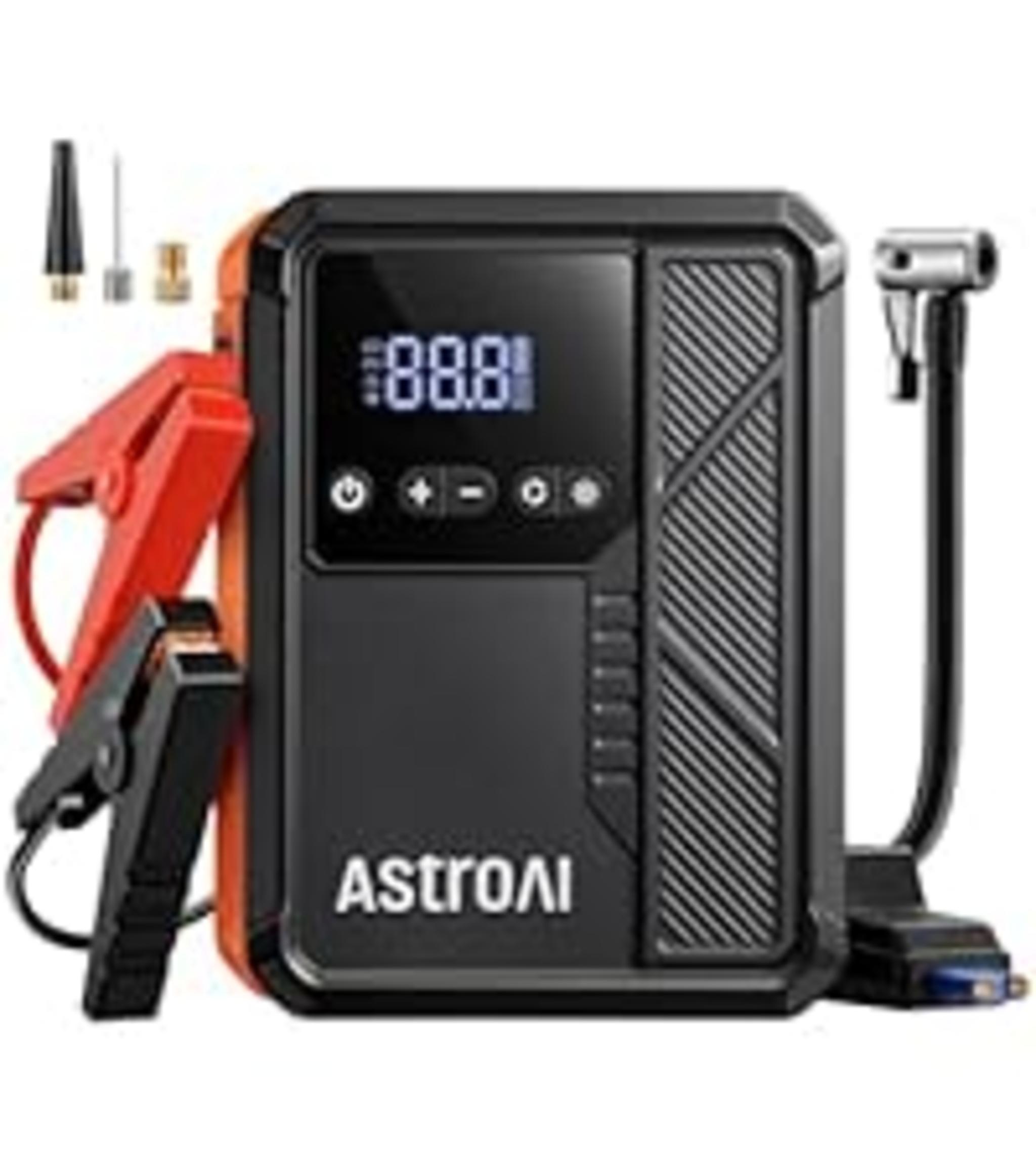 3000A Peak Car Battery Jump Starter with 150PSI Air Compressor image 9