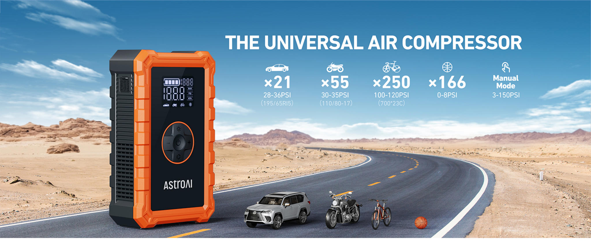 3000A Peak Car Battery Jump Starter with 150PSI Air Compressor image 16